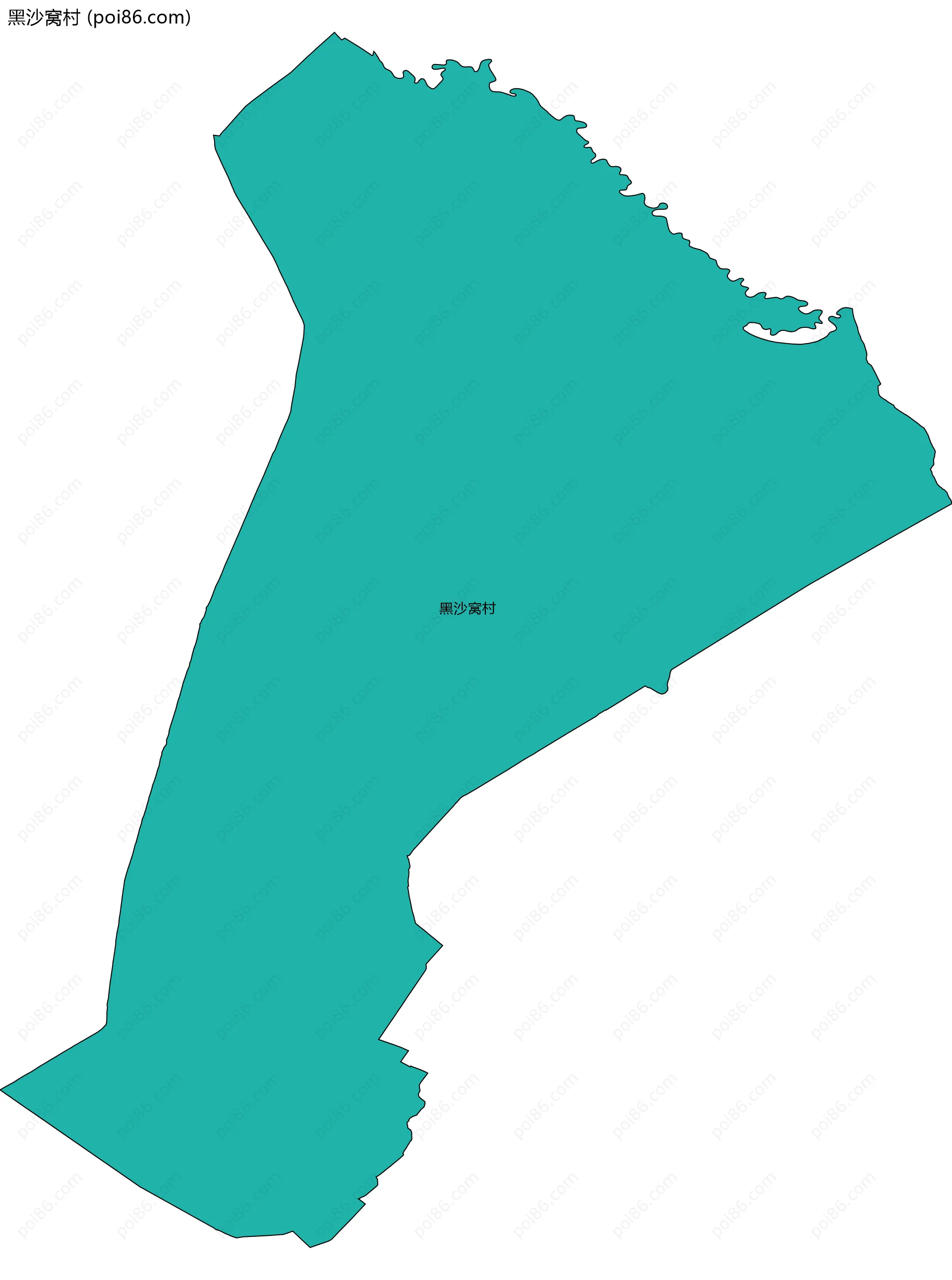 黑沙窝村边界地图