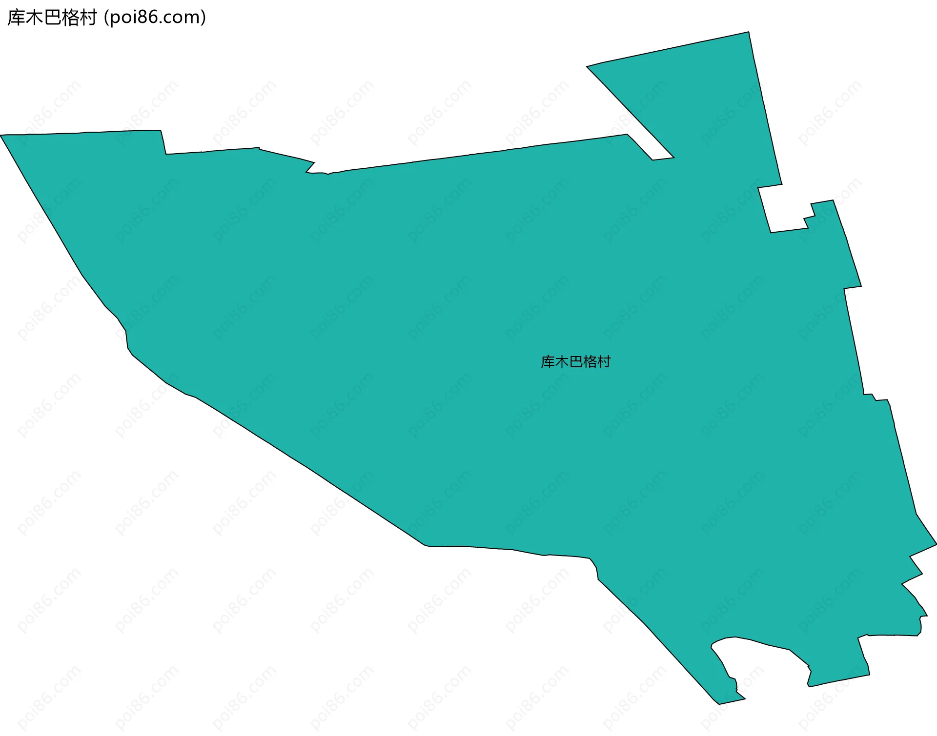 库木巴格村边界地图