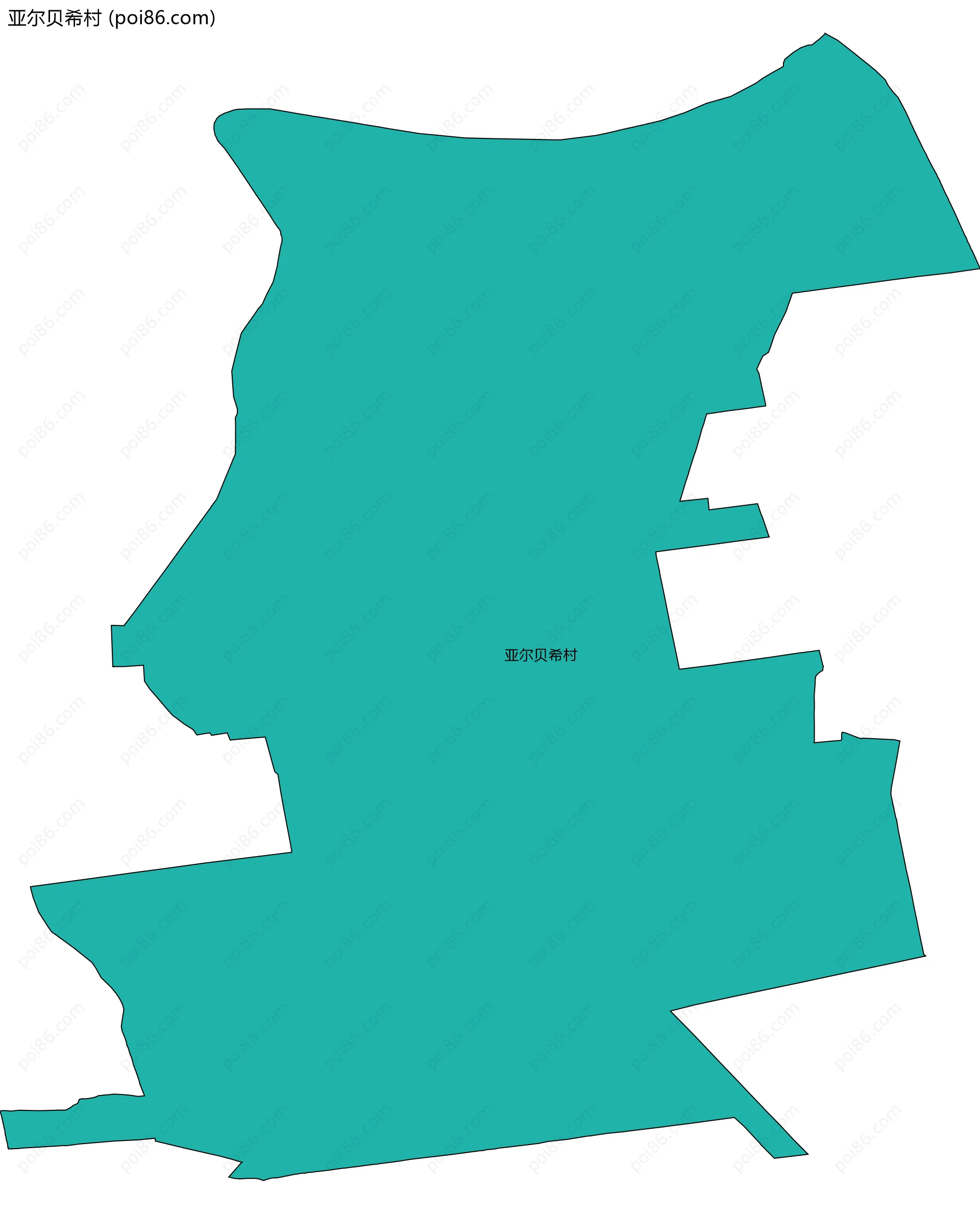 亚尔贝希村边界地图
