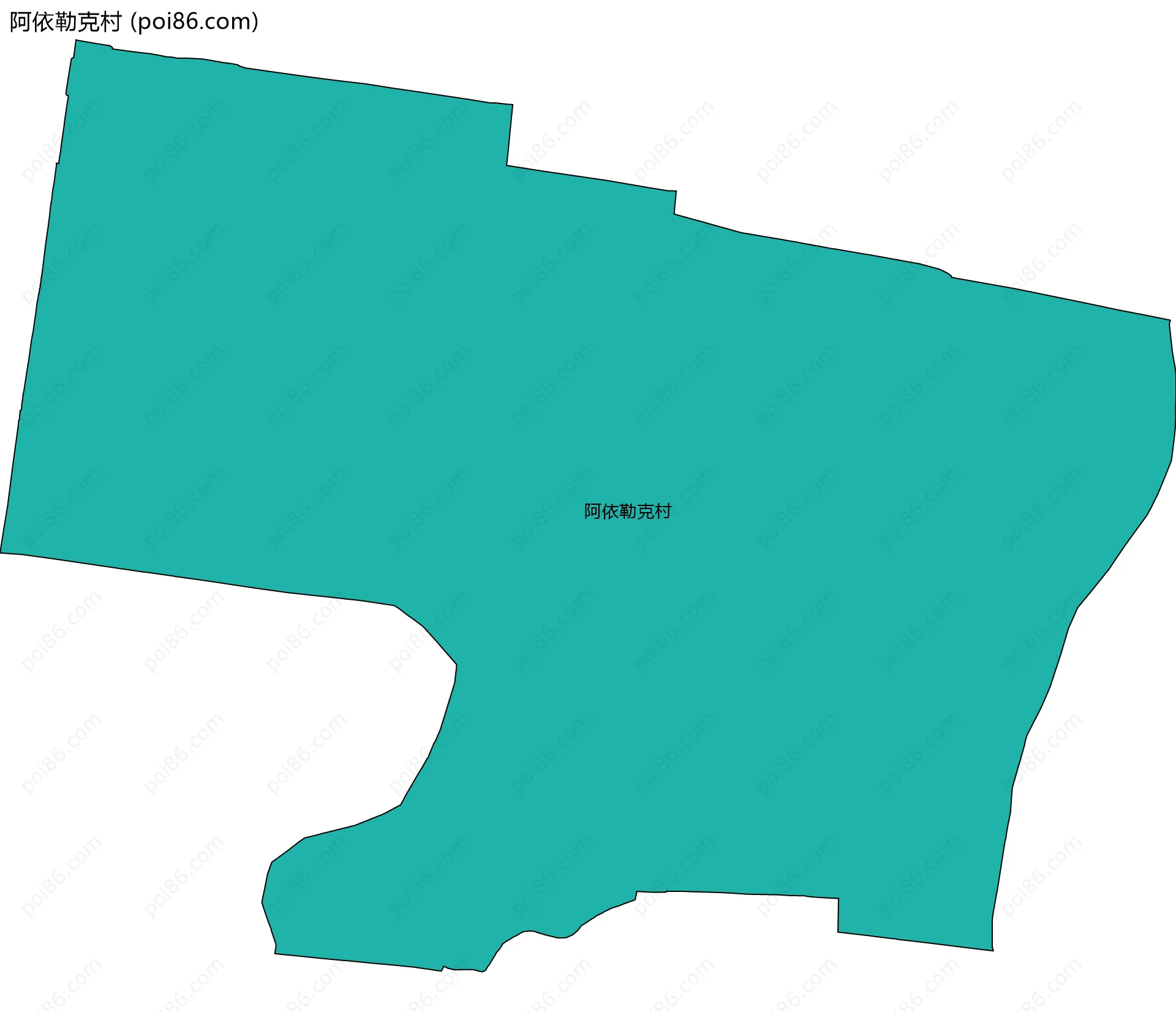 阿依勒克村边界地图