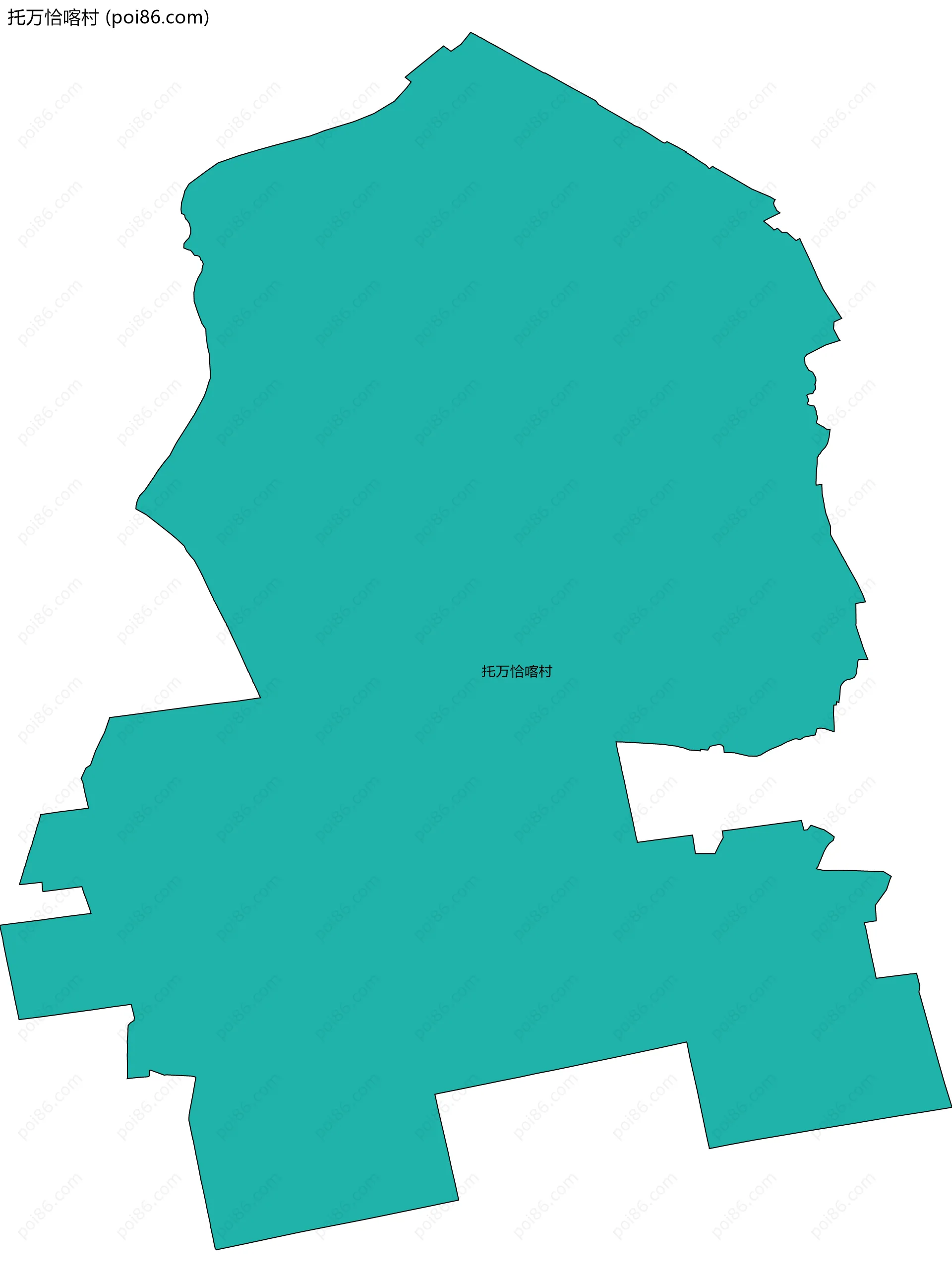 托万恰喀村边界地图