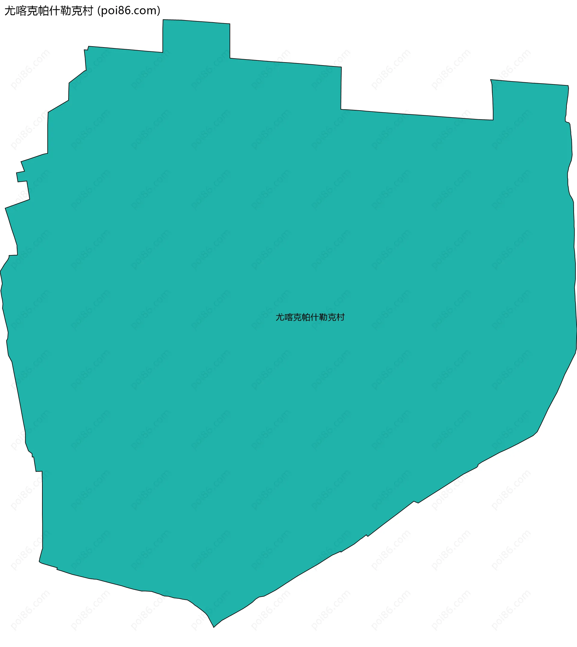 尤喀克帕什勒克村边界地图