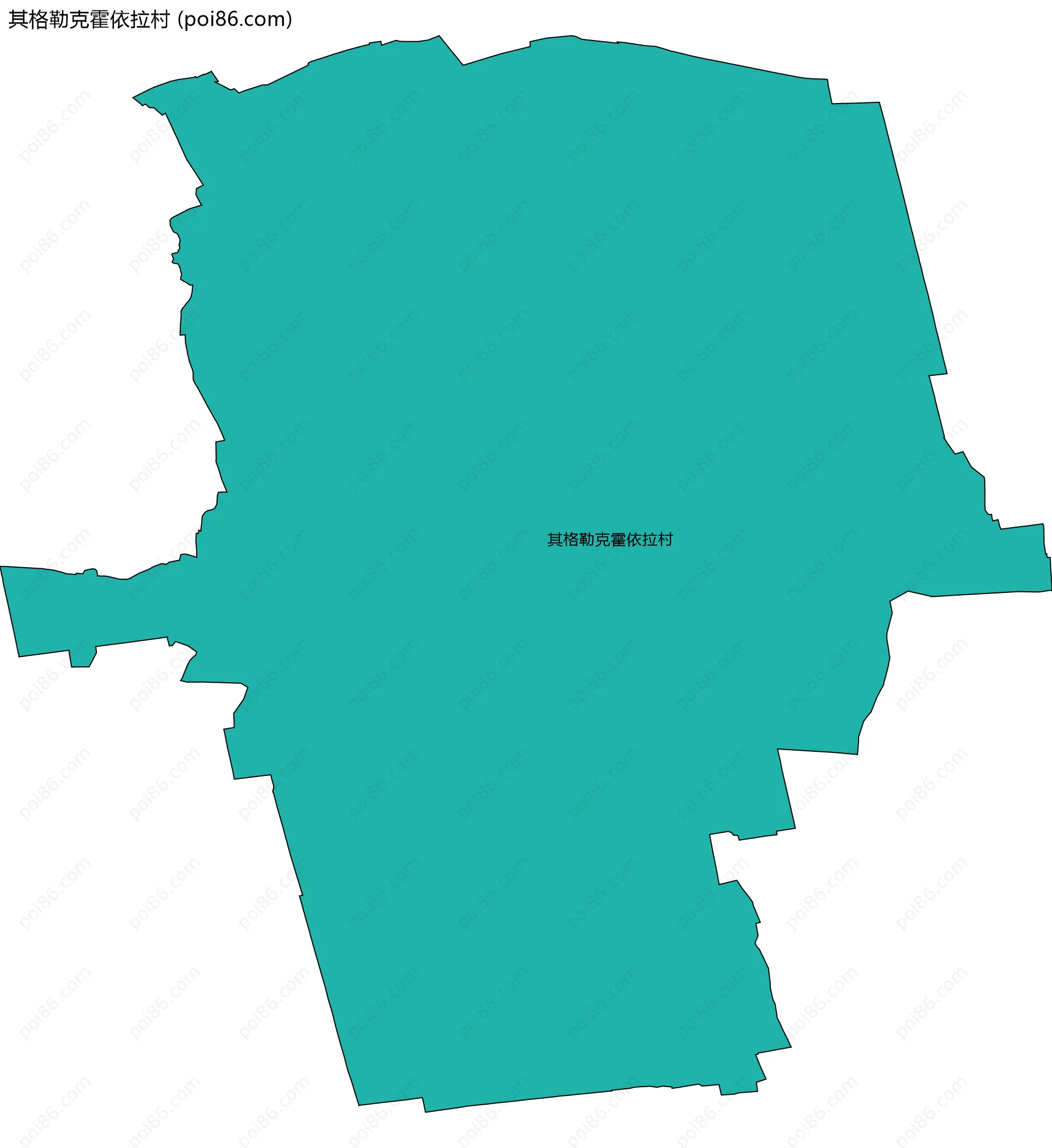 其格勒克霍依拉村边界地图