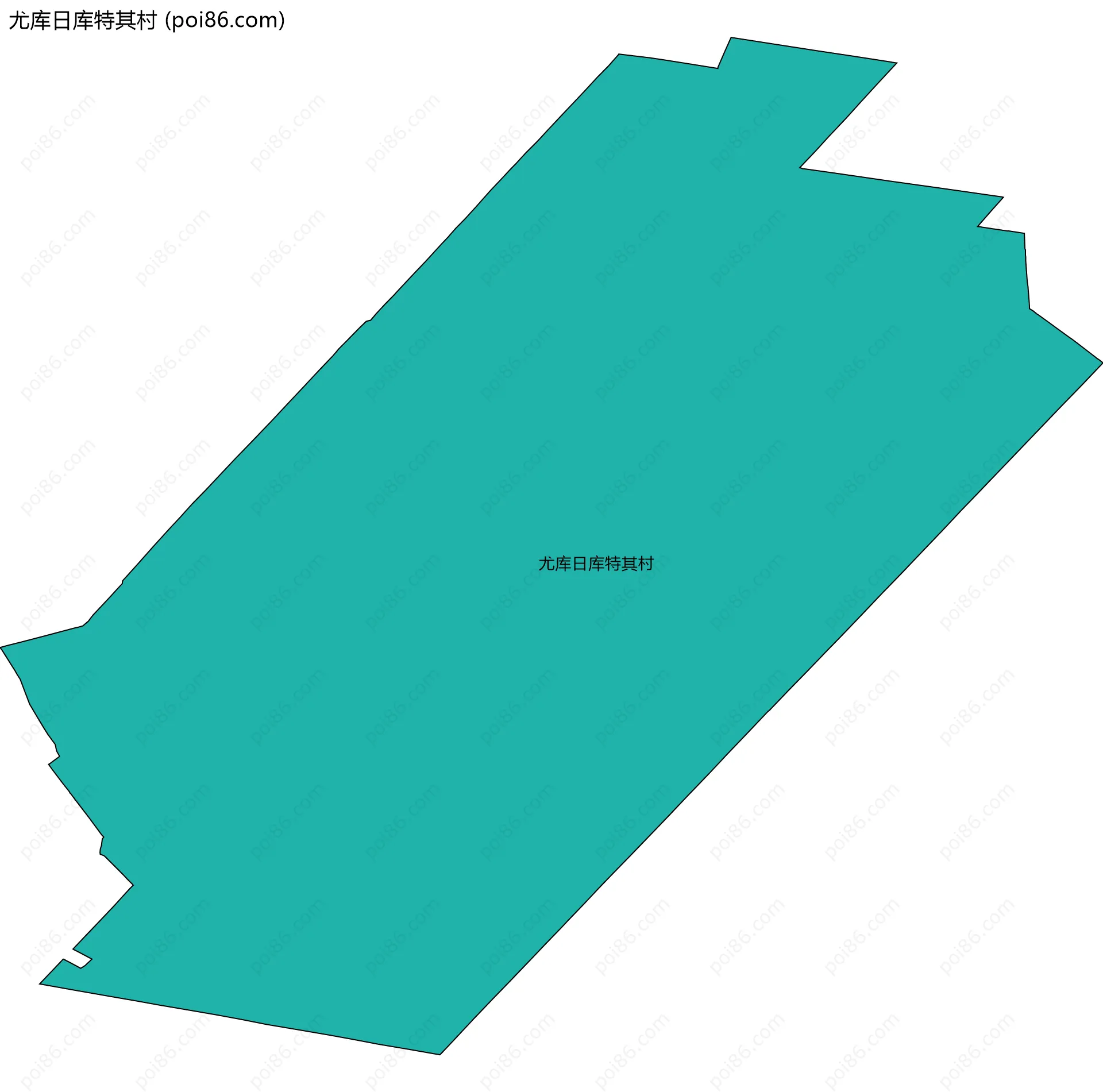 尤库日库特其村边界地图