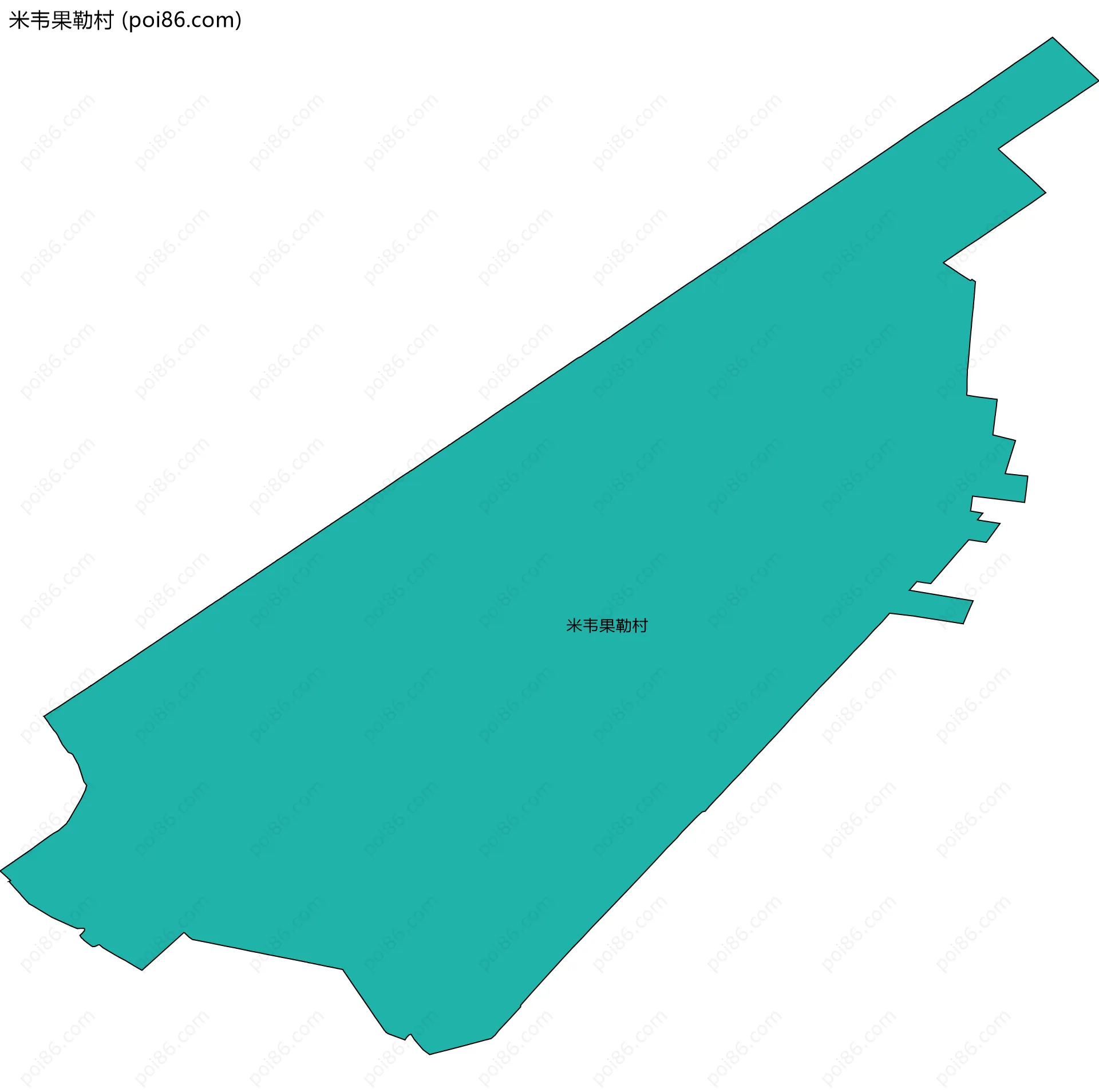 米韦果勒村边界地图
