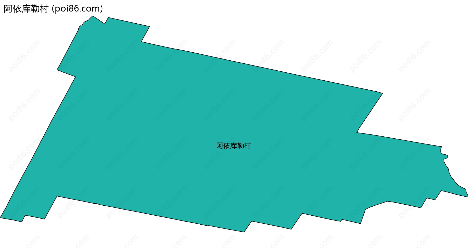 阿依库勒村边界地图