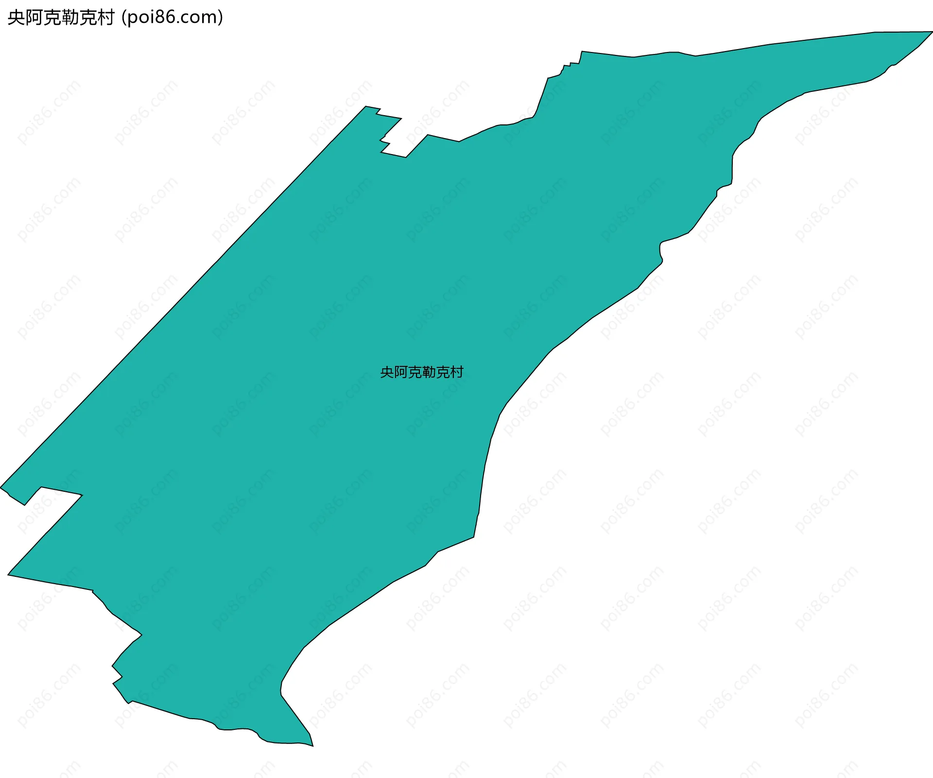 央阿克勒克村边界地图
