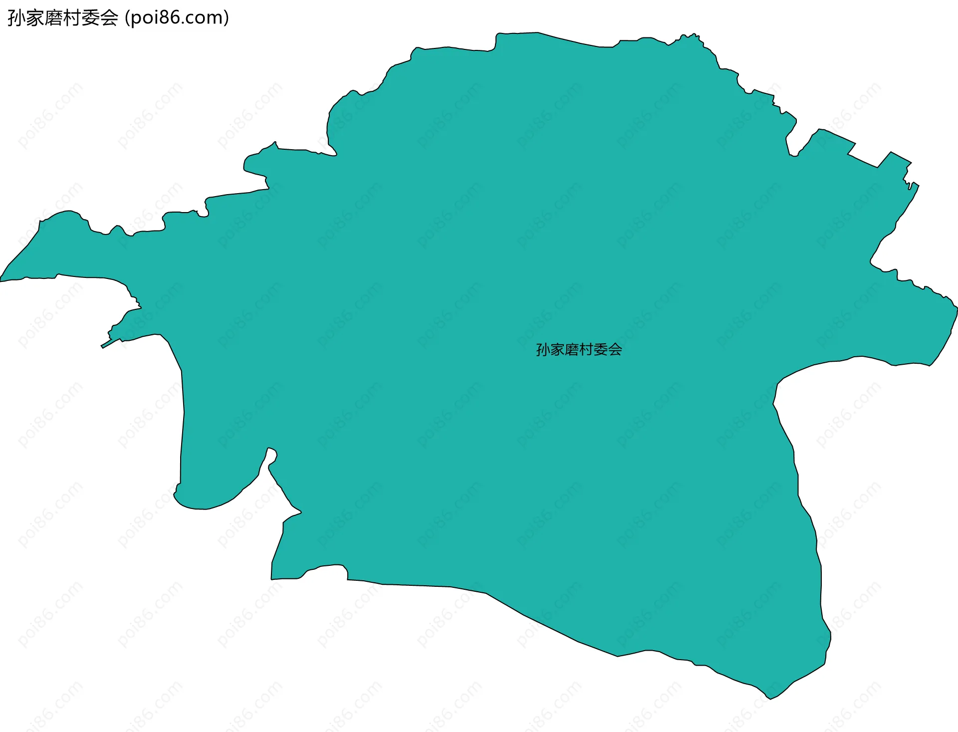 孙家磨村委会边界地图