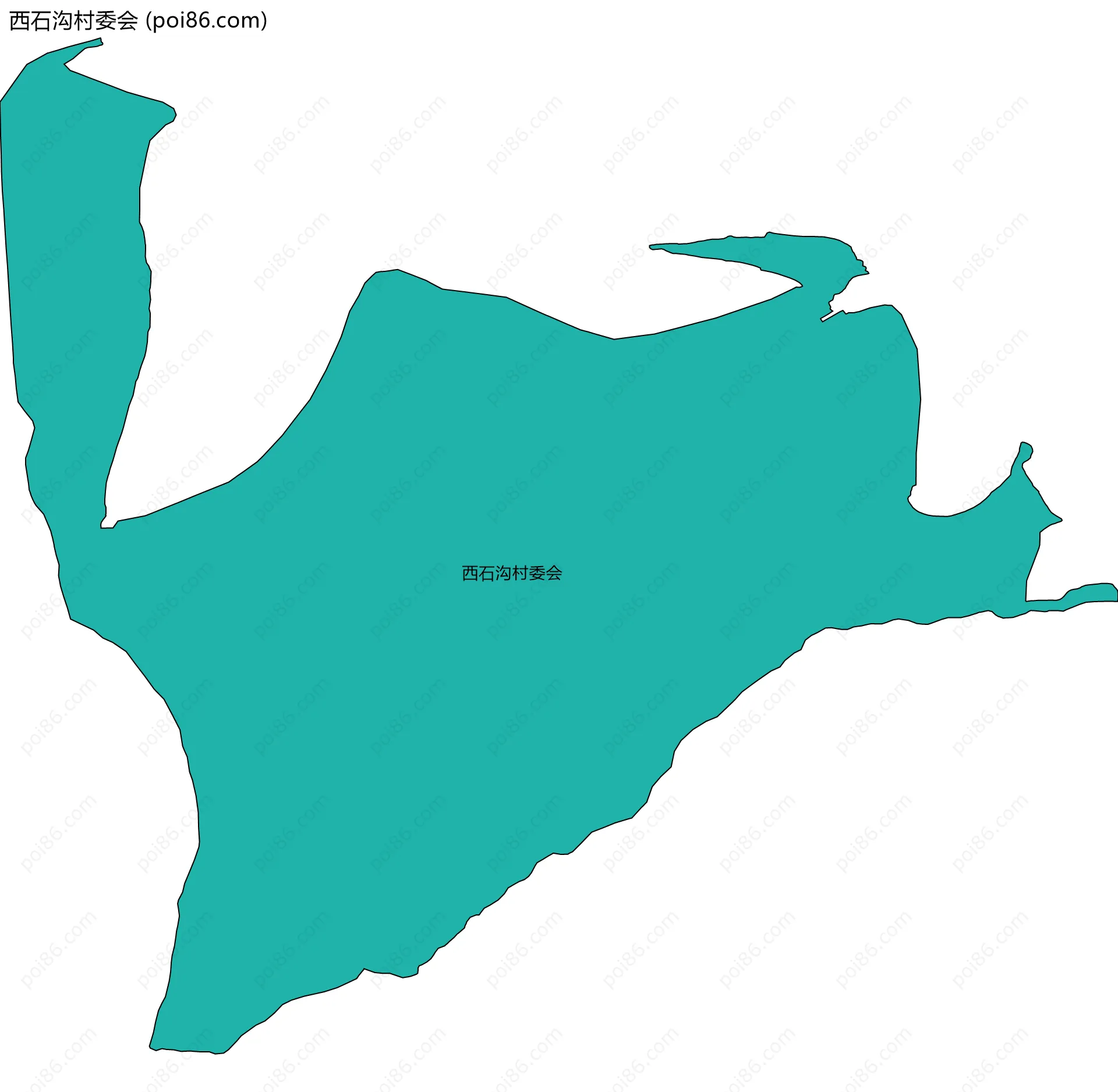 西石沟村委会边界地图