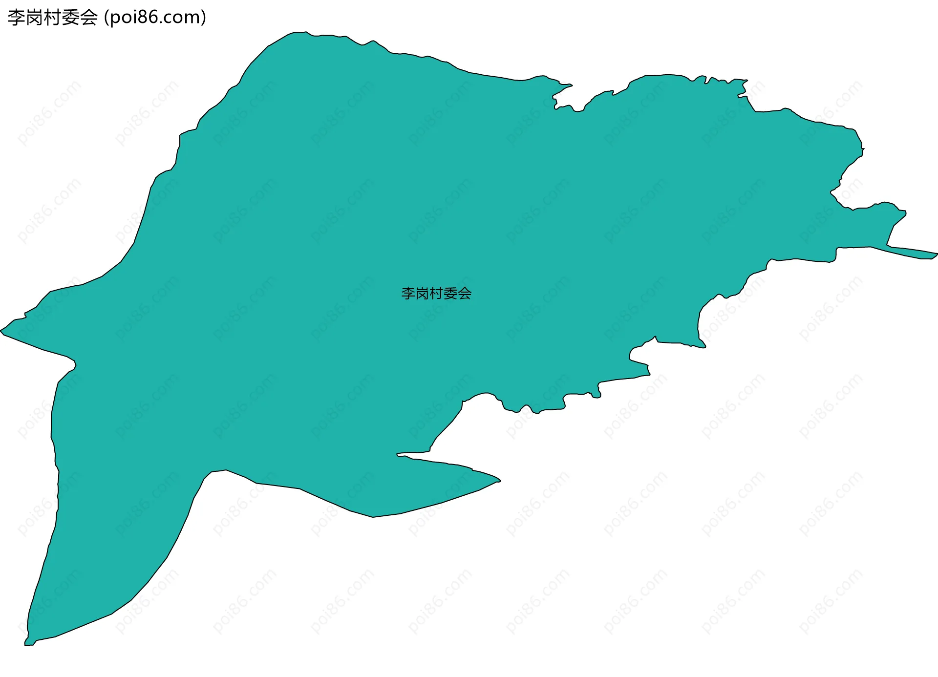 李岗村委会边界地图