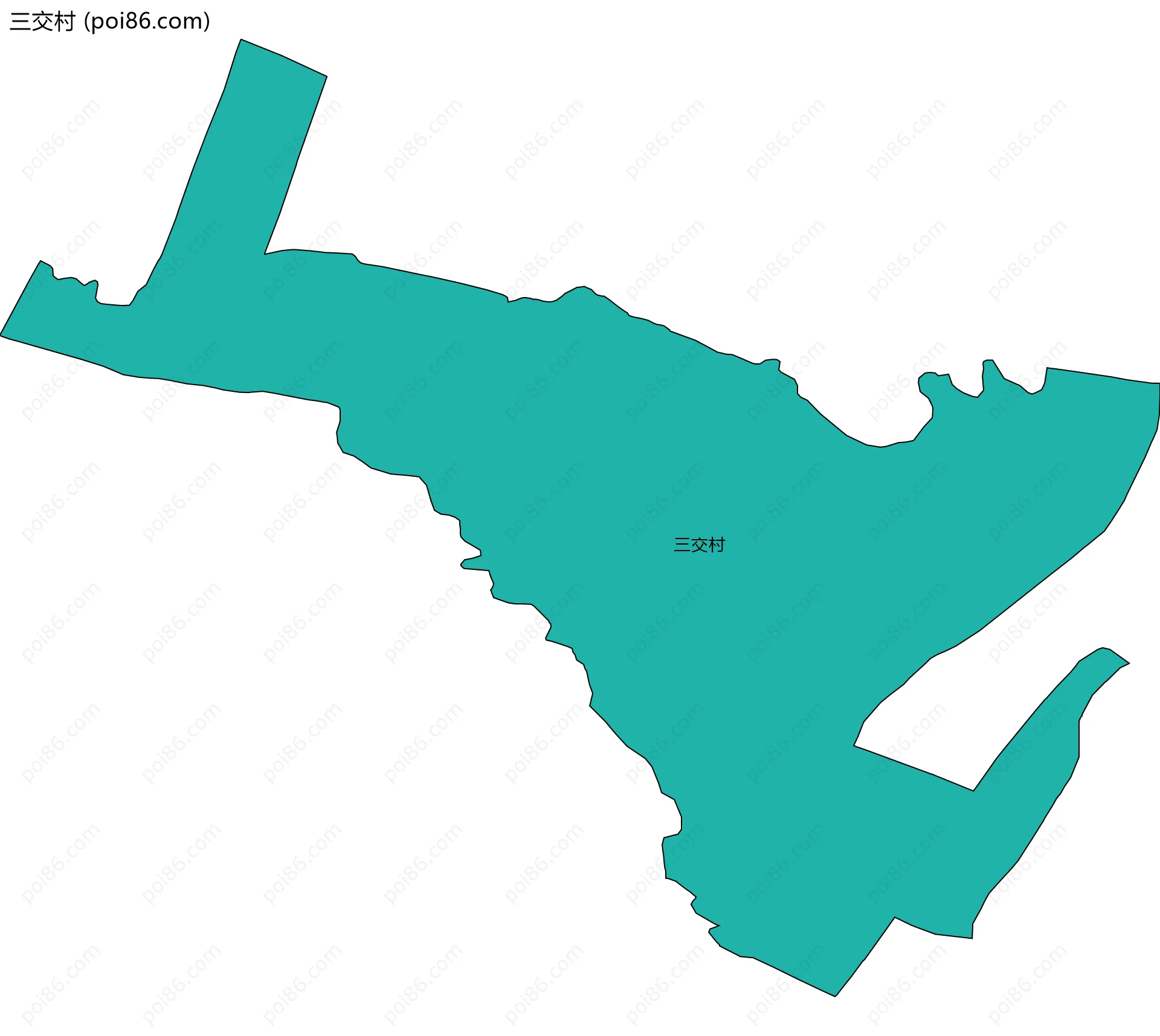 三交村边界地图