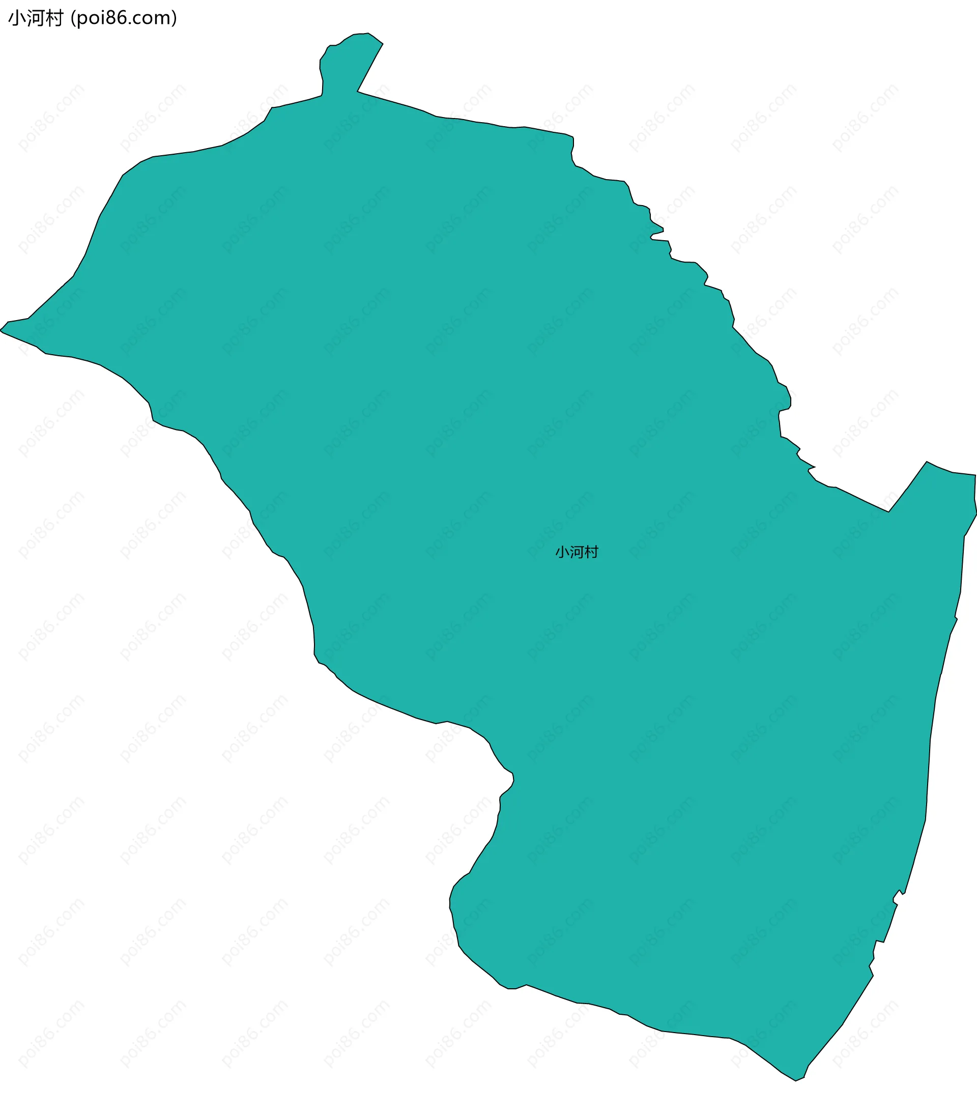 小河村边界地图