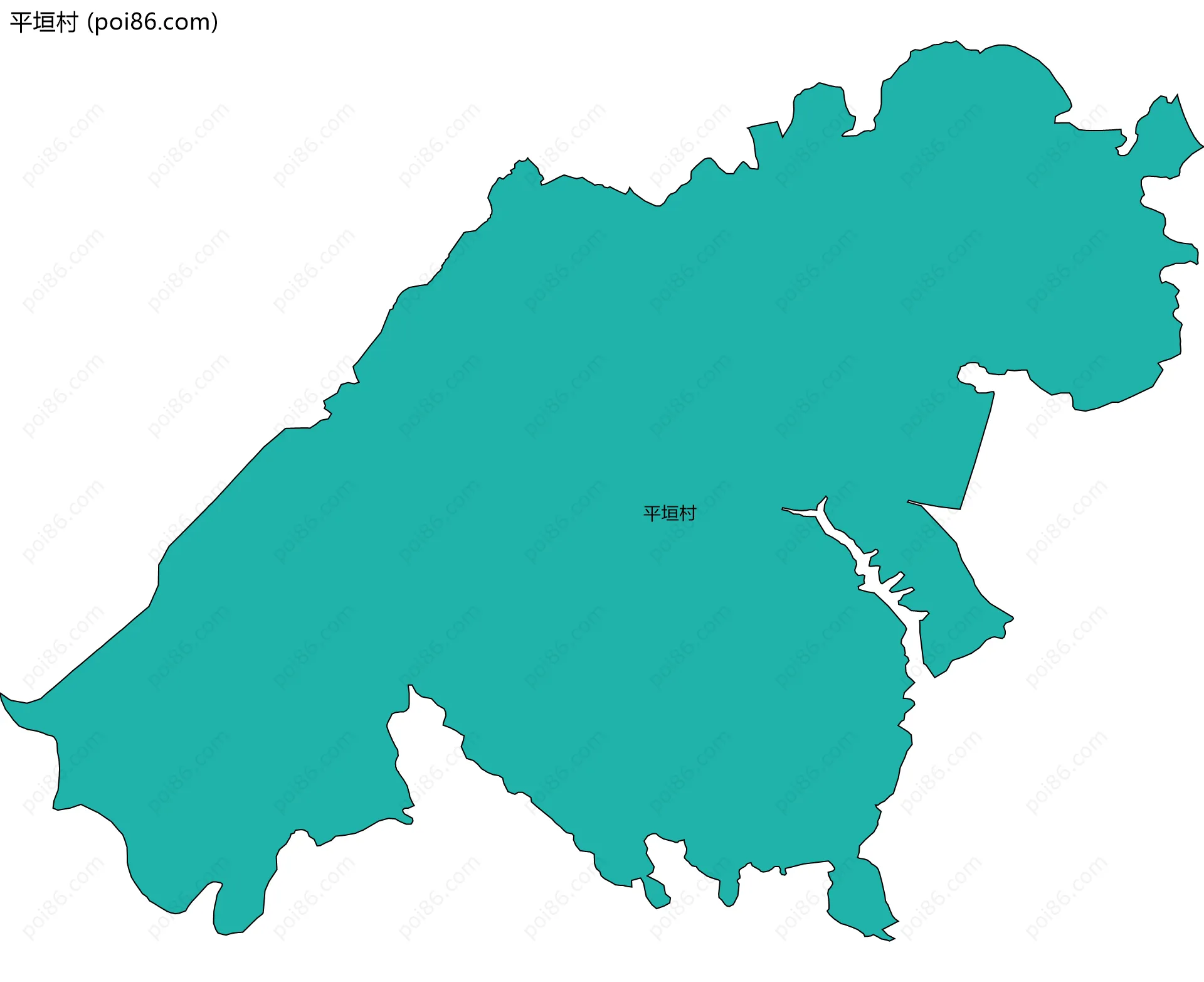 平垣村边界地图