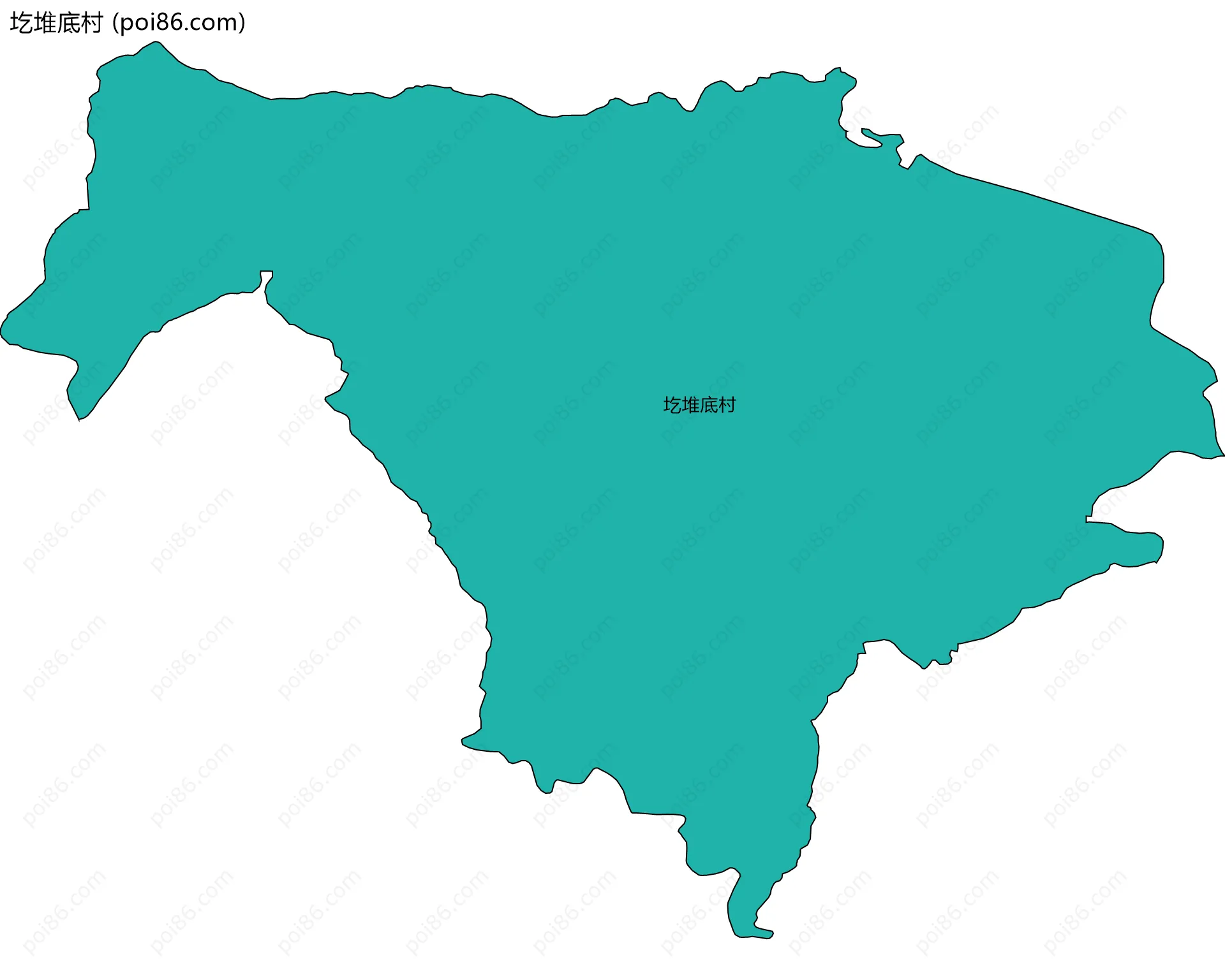 圪堆底村边界地图