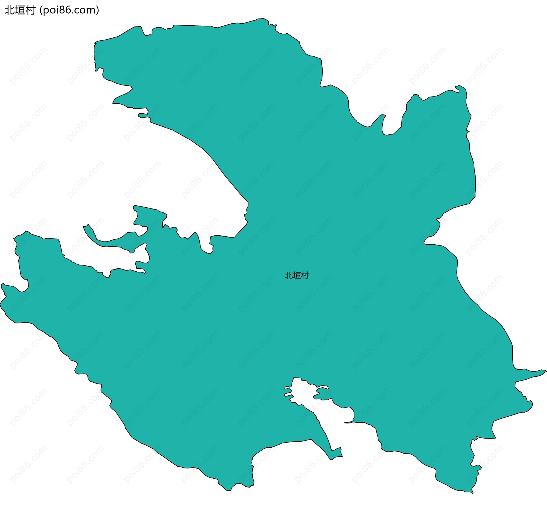 北垣村边界地图
