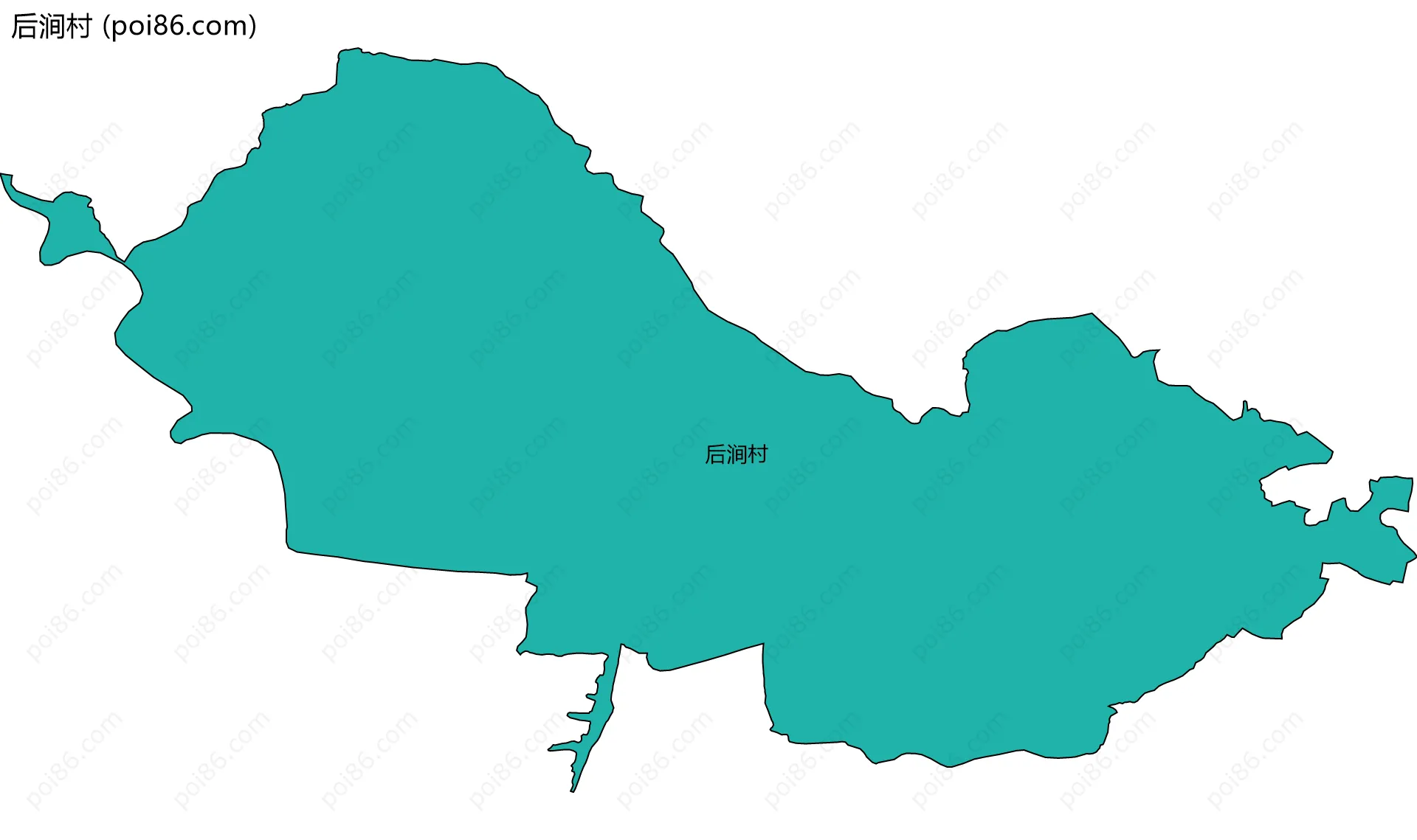 后涧村边界地图