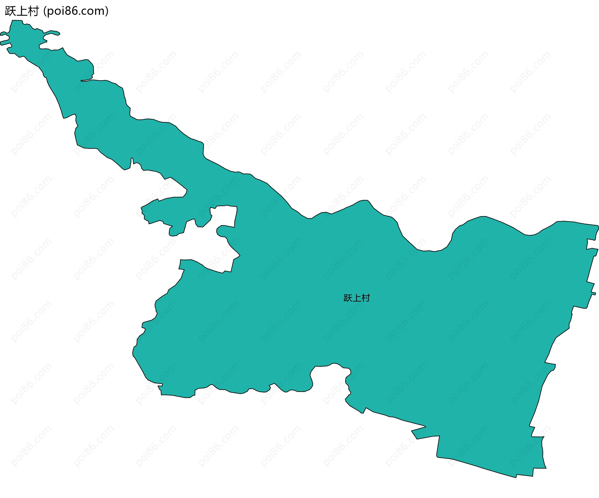 跃上村边界地图