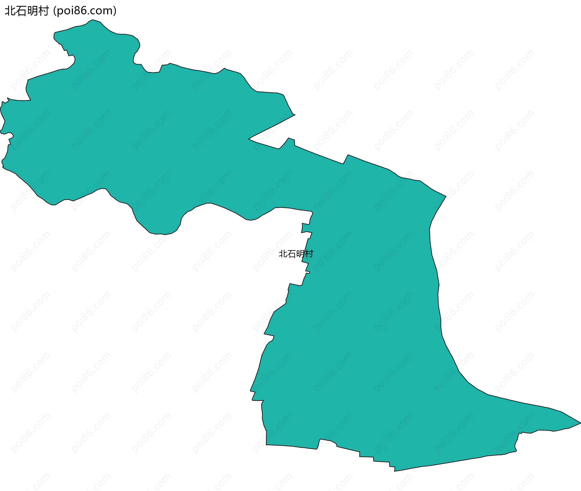 北石明村边界地图