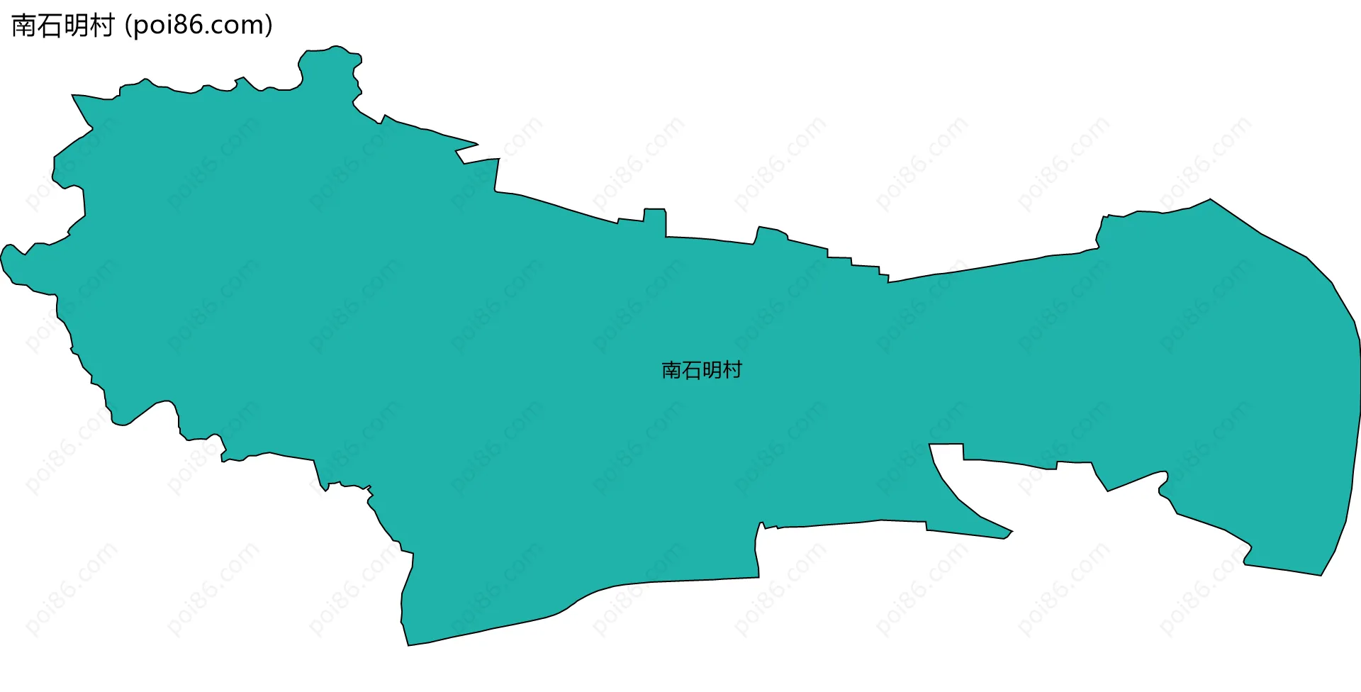 南石明村边界地图