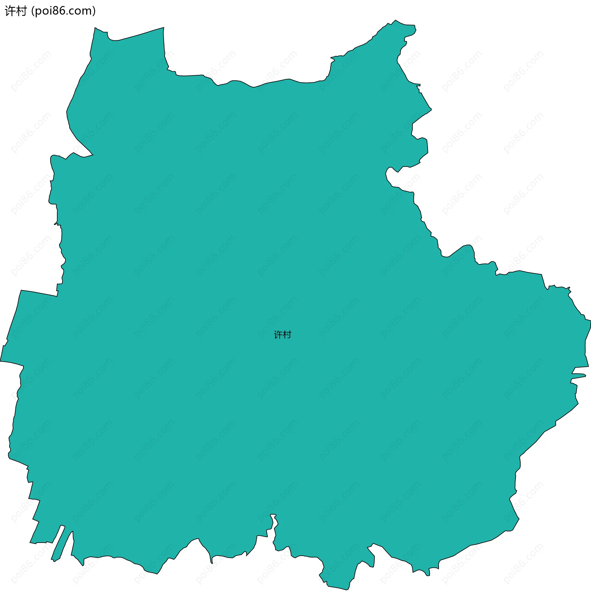 许村边界地图