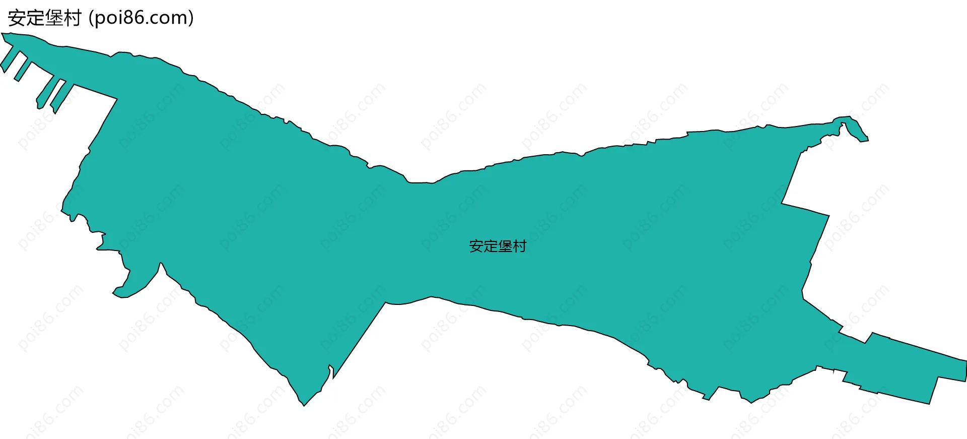 安定堡村边界地图