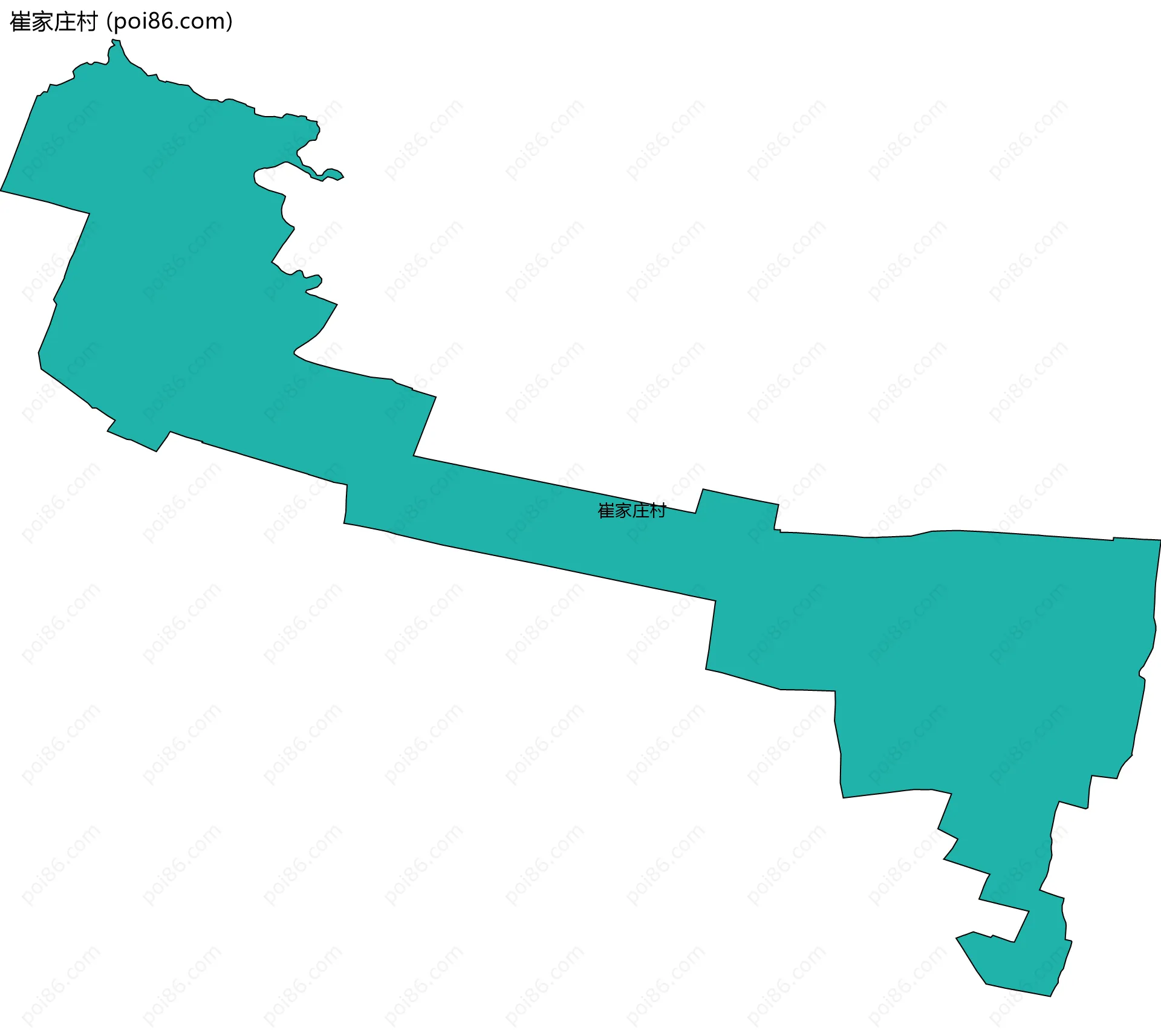 崔家庄村边界地图