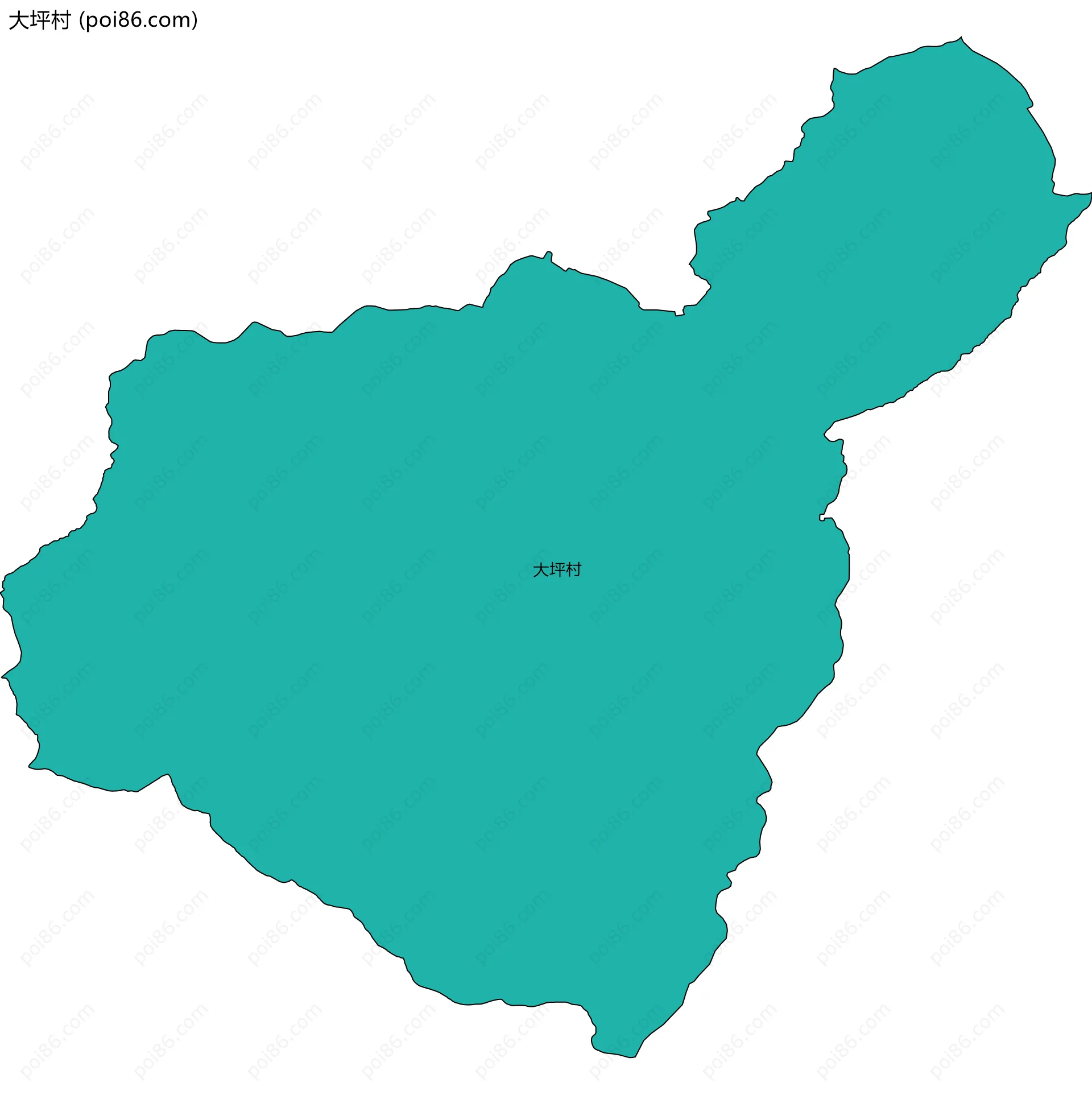 大坪村边界地图