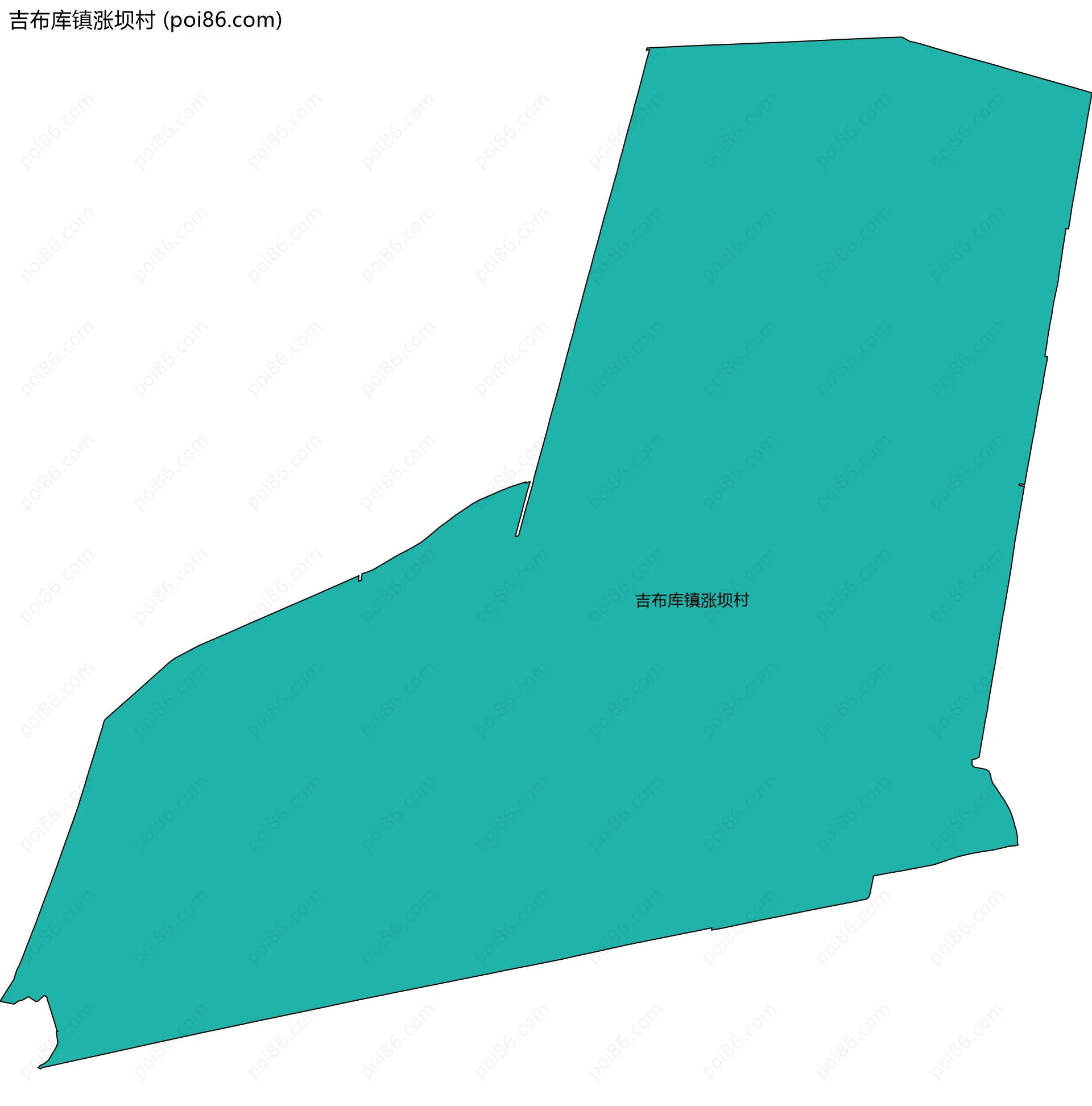 吉布库镇涨坝村边界地图
