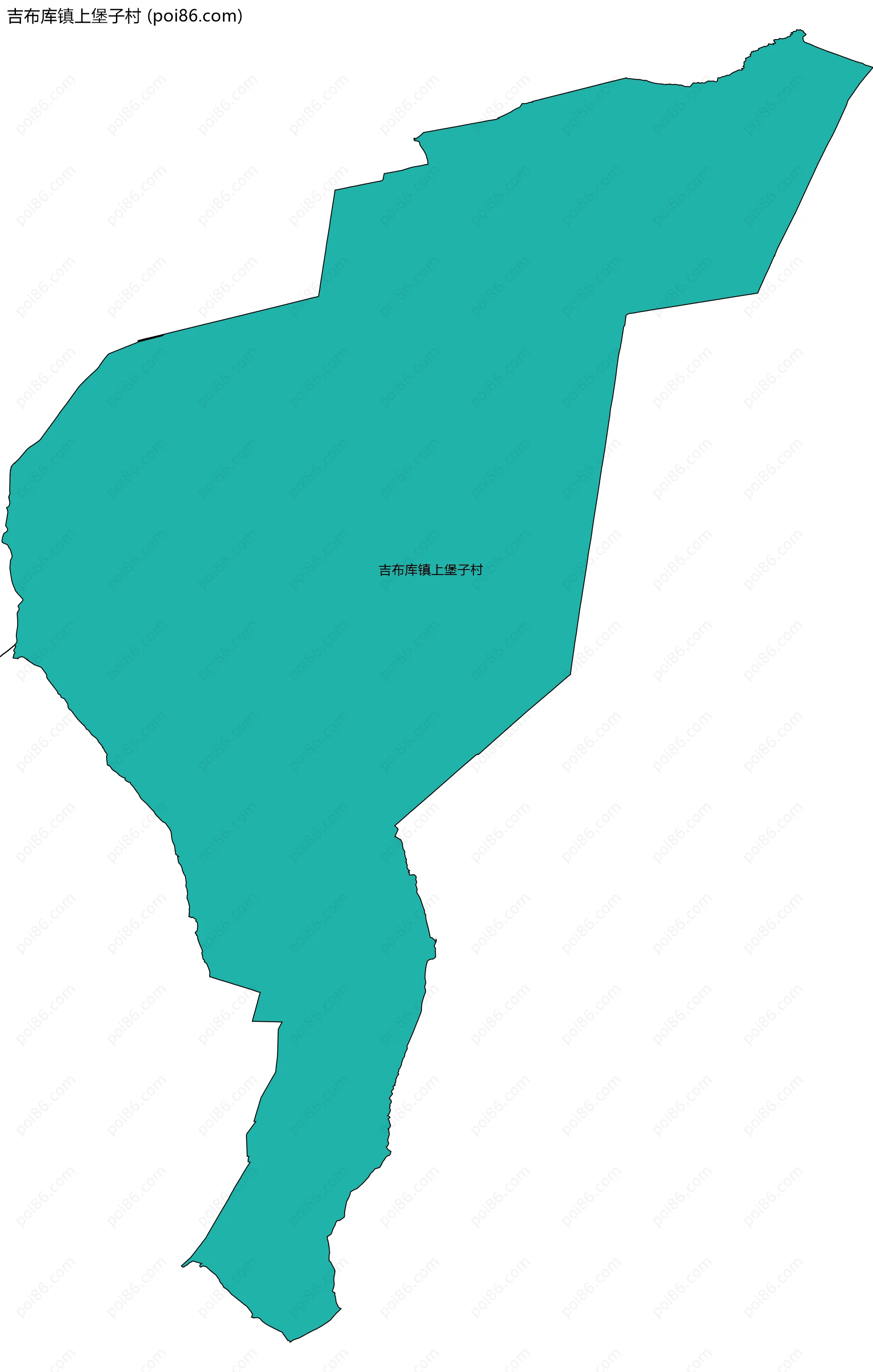 吉布库镇上堡子村边界地图