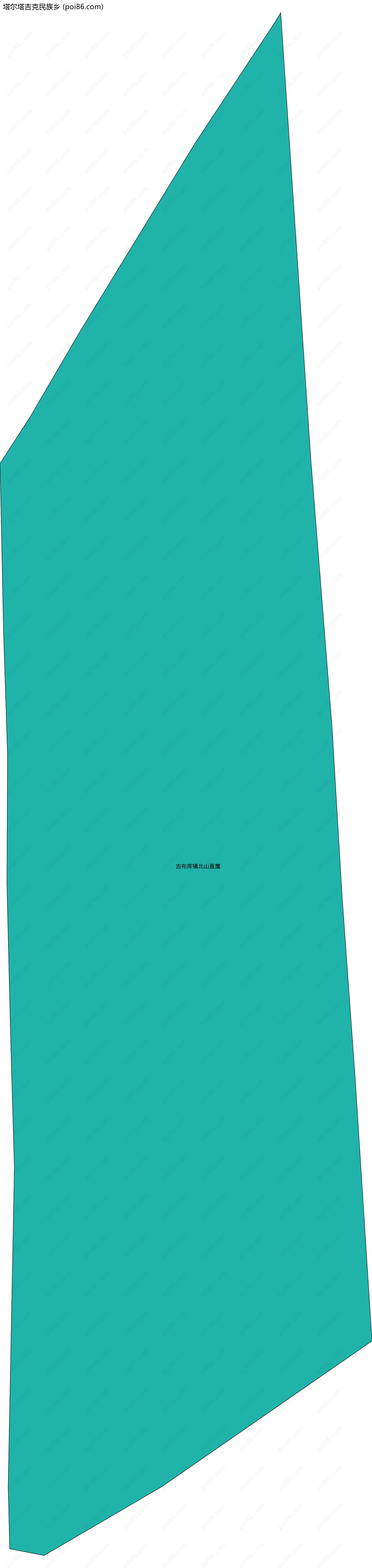 塔尔塔吉克民族乡边界地图(五级行政区划)