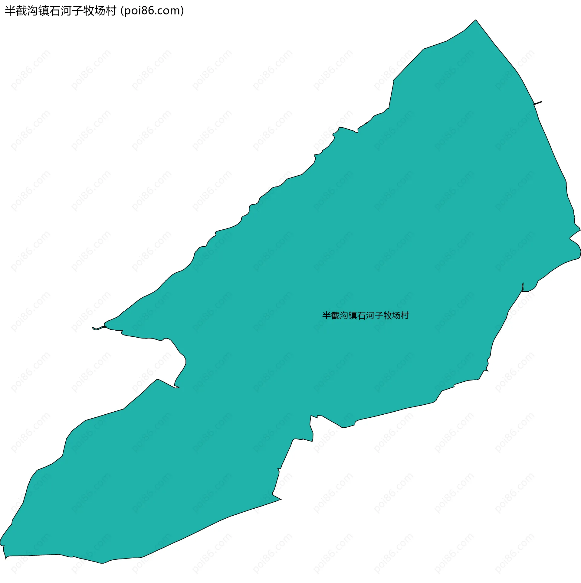 半截沟镇石河子牧场村边界地图