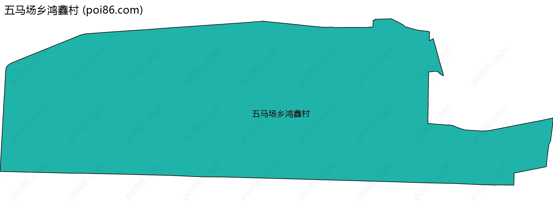 五马场乡鸿鑫村边界地图