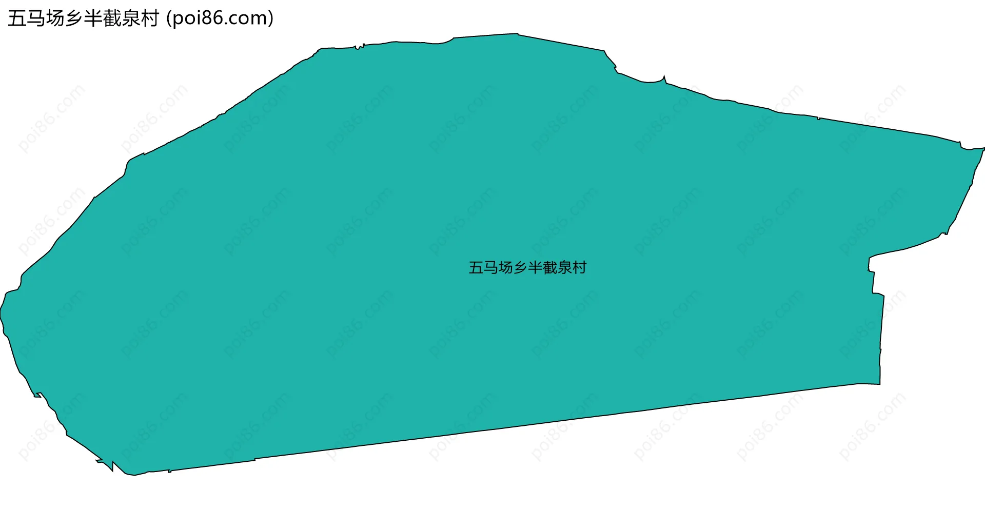 五马场乡半截泉村边界地图