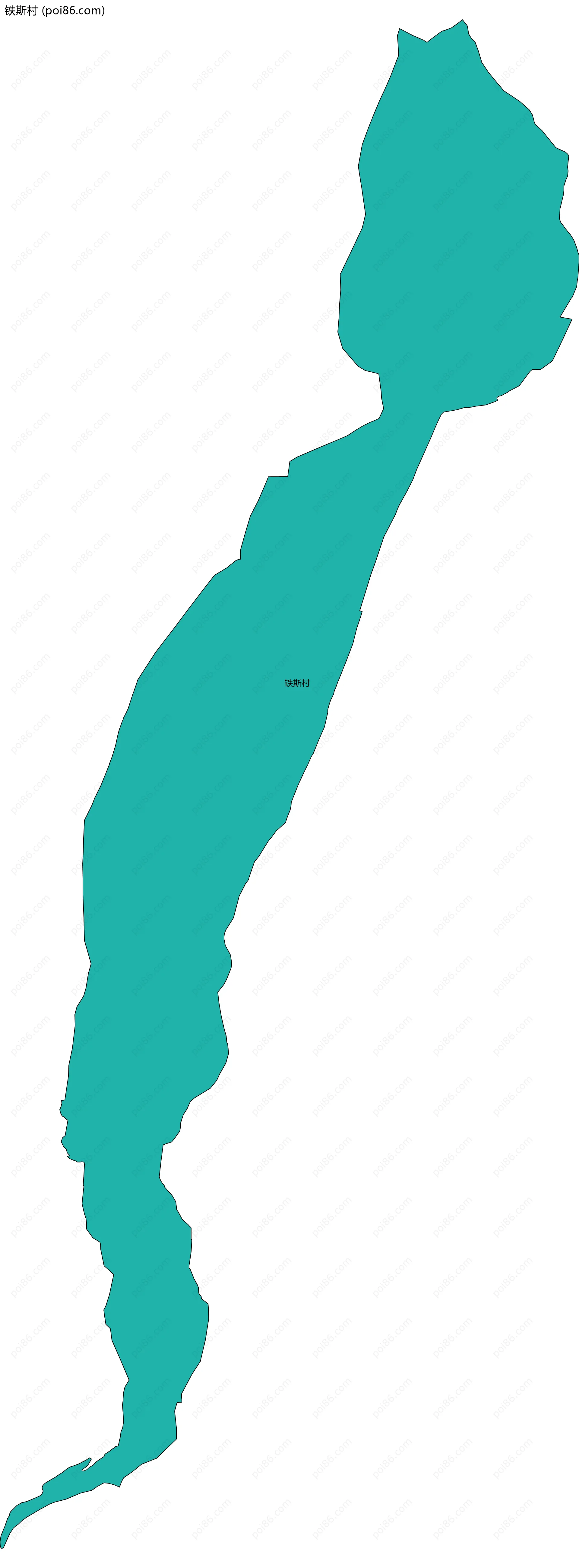 铁斯村边界地图