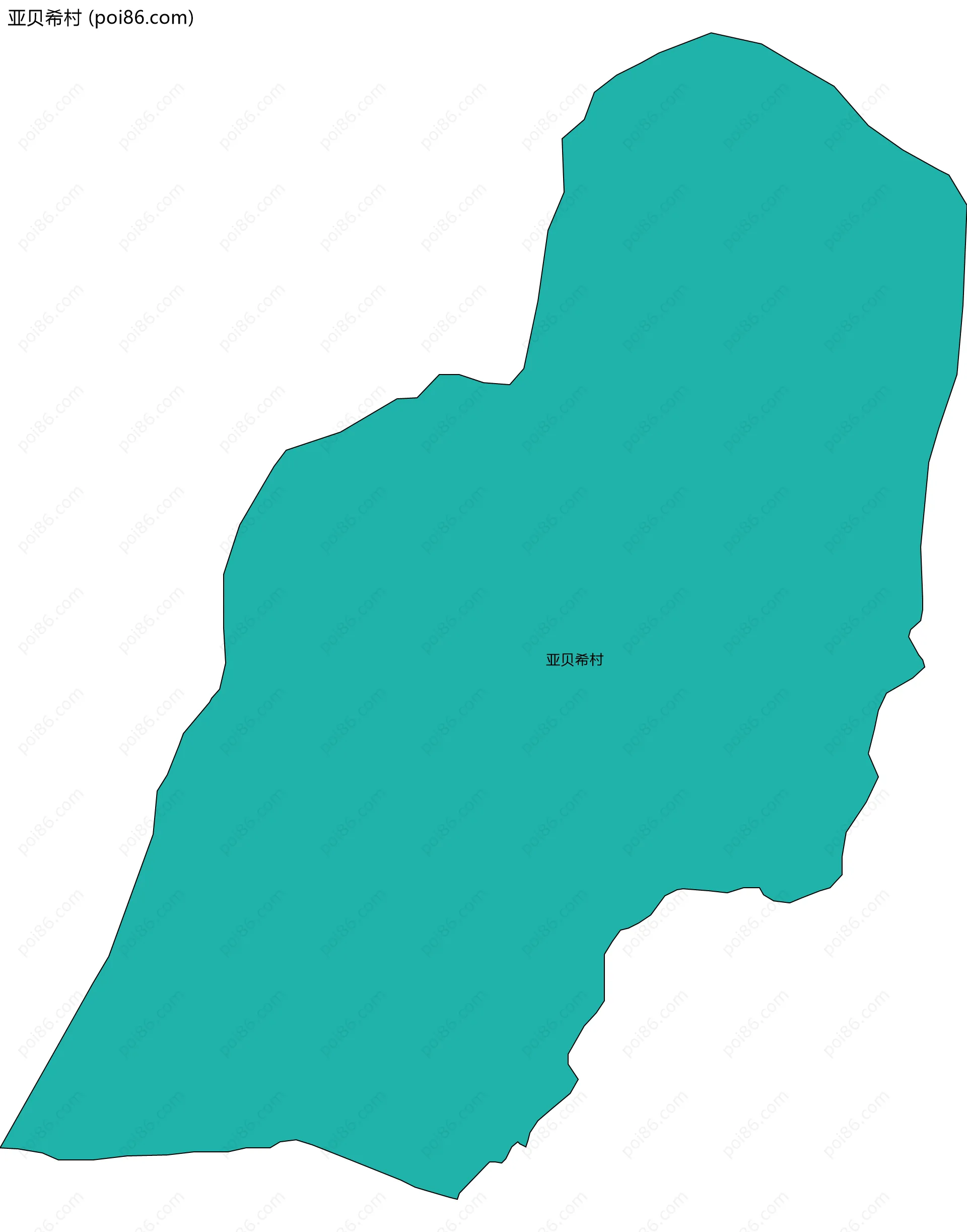 亚贝希村边界地图