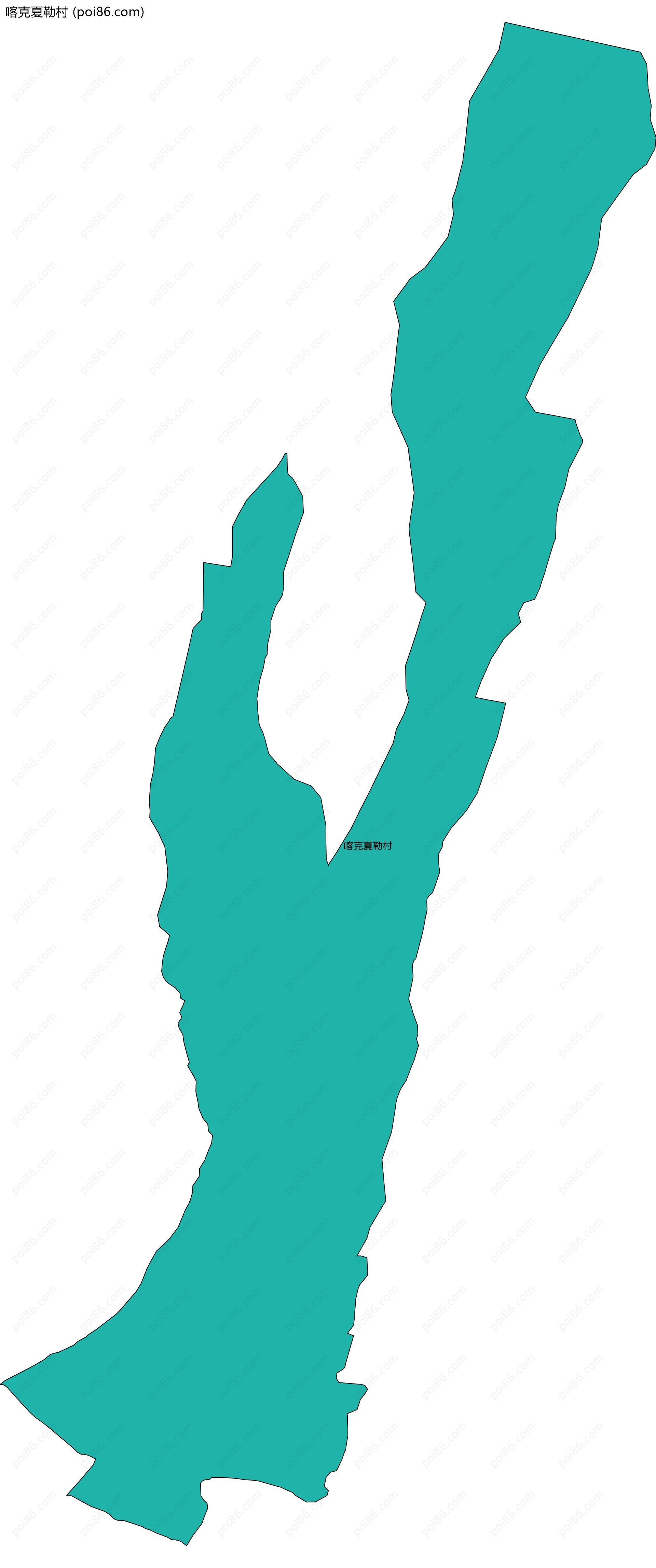 喀克夏勒村边界地图