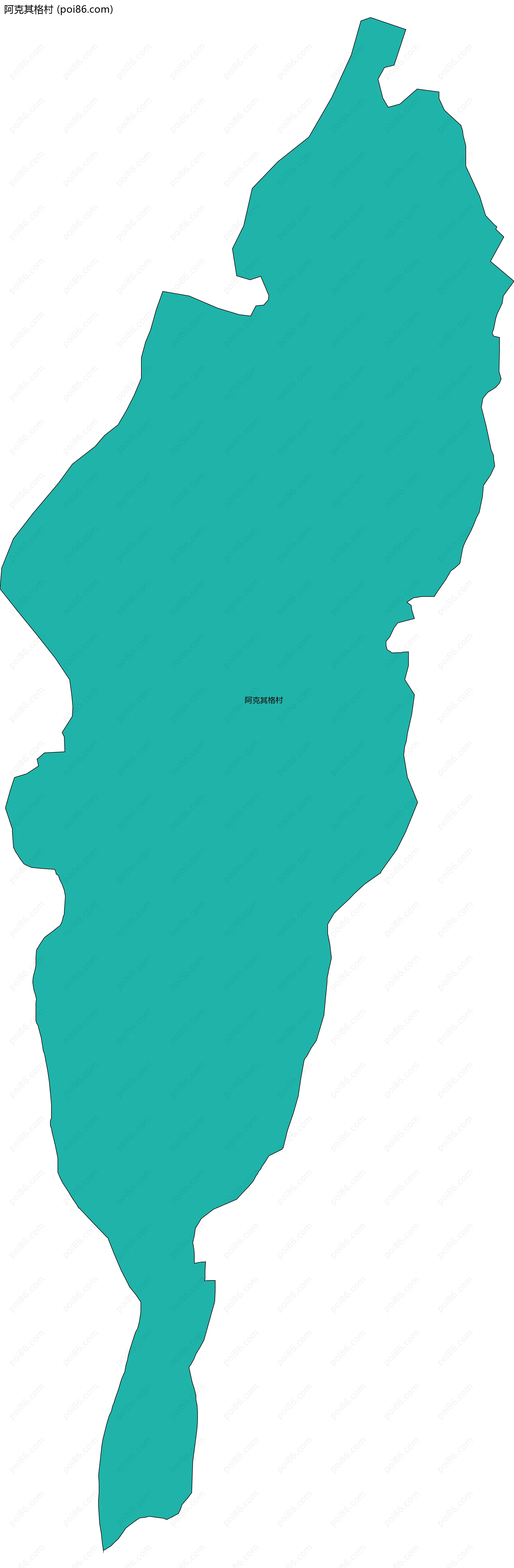 阿克其格村边界地图