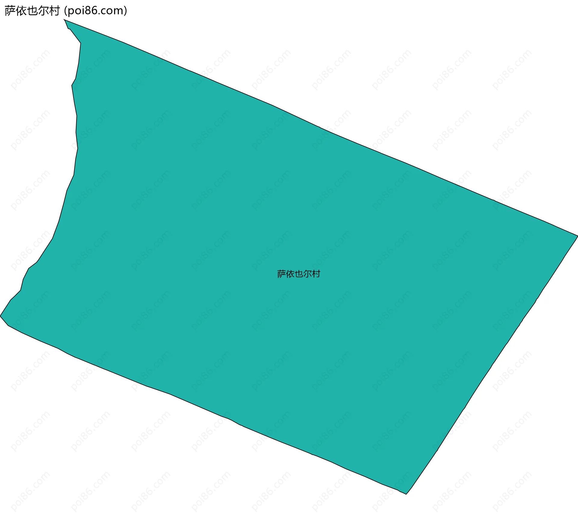 萨依也尔村边界地图