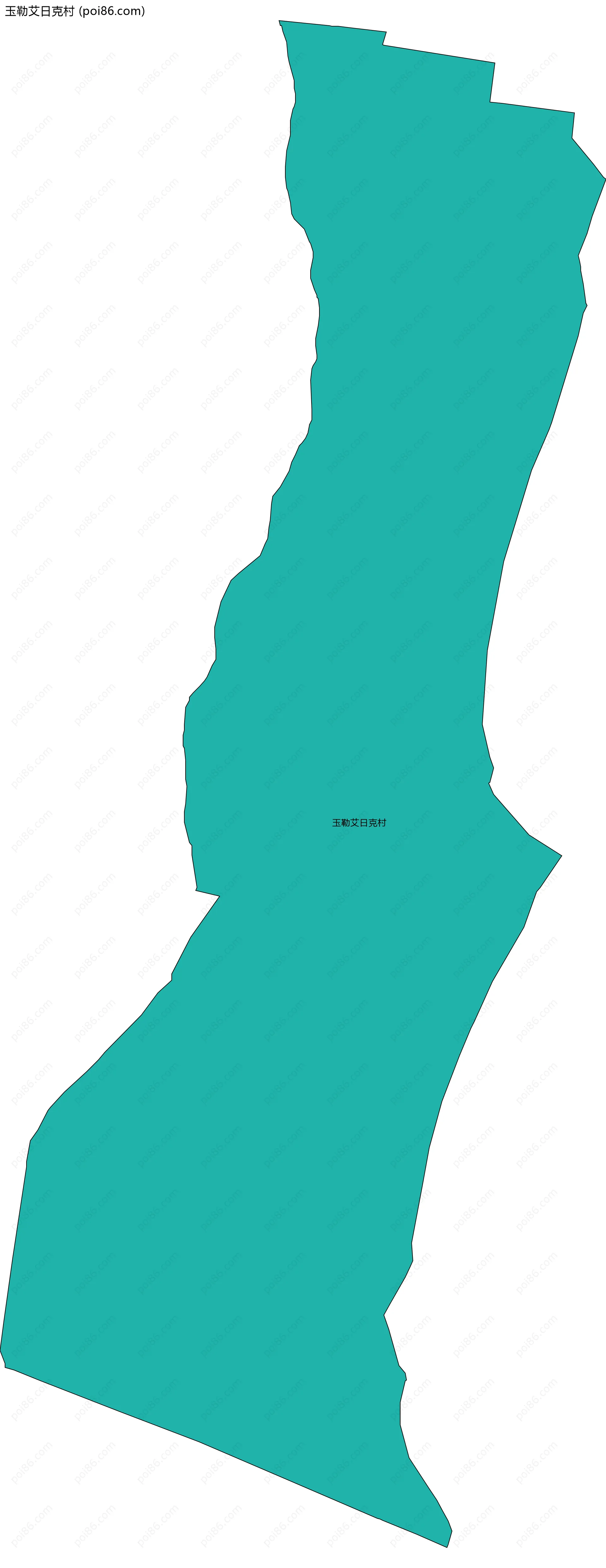 玉勒艾日克村边界地图