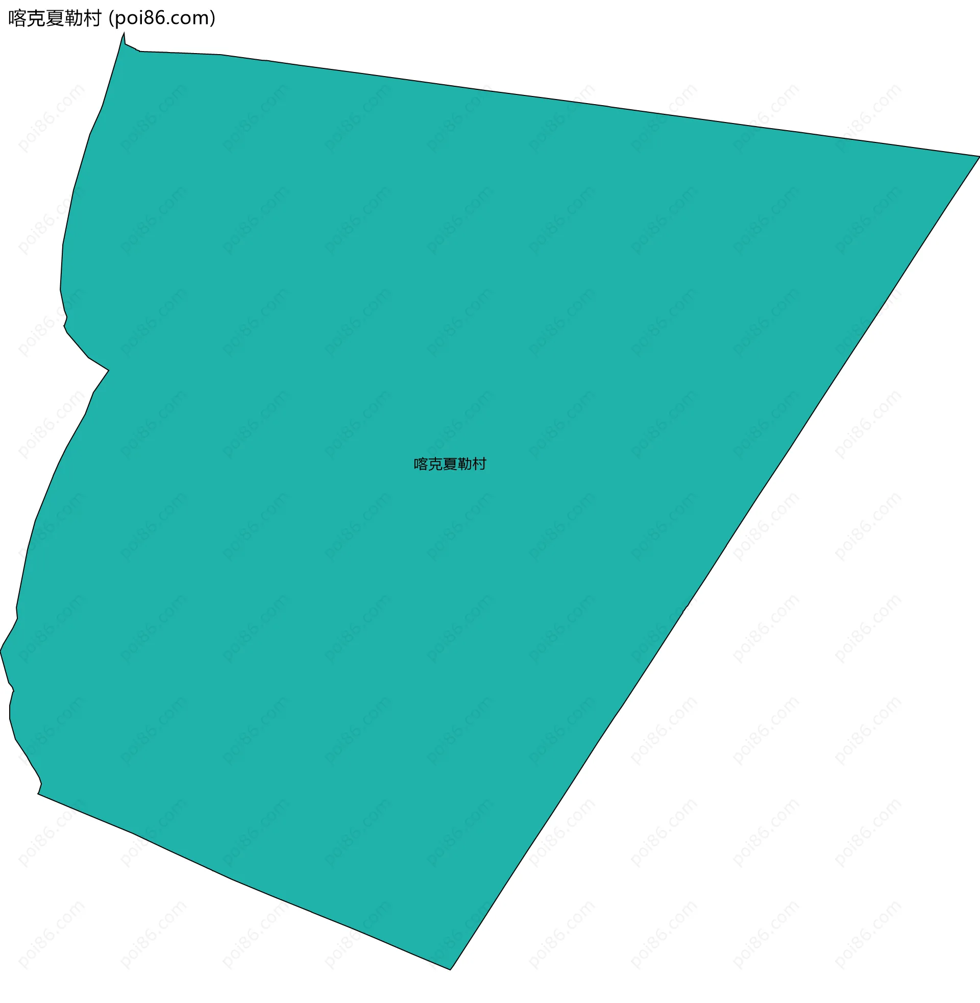 喀克夏勒村边界地图