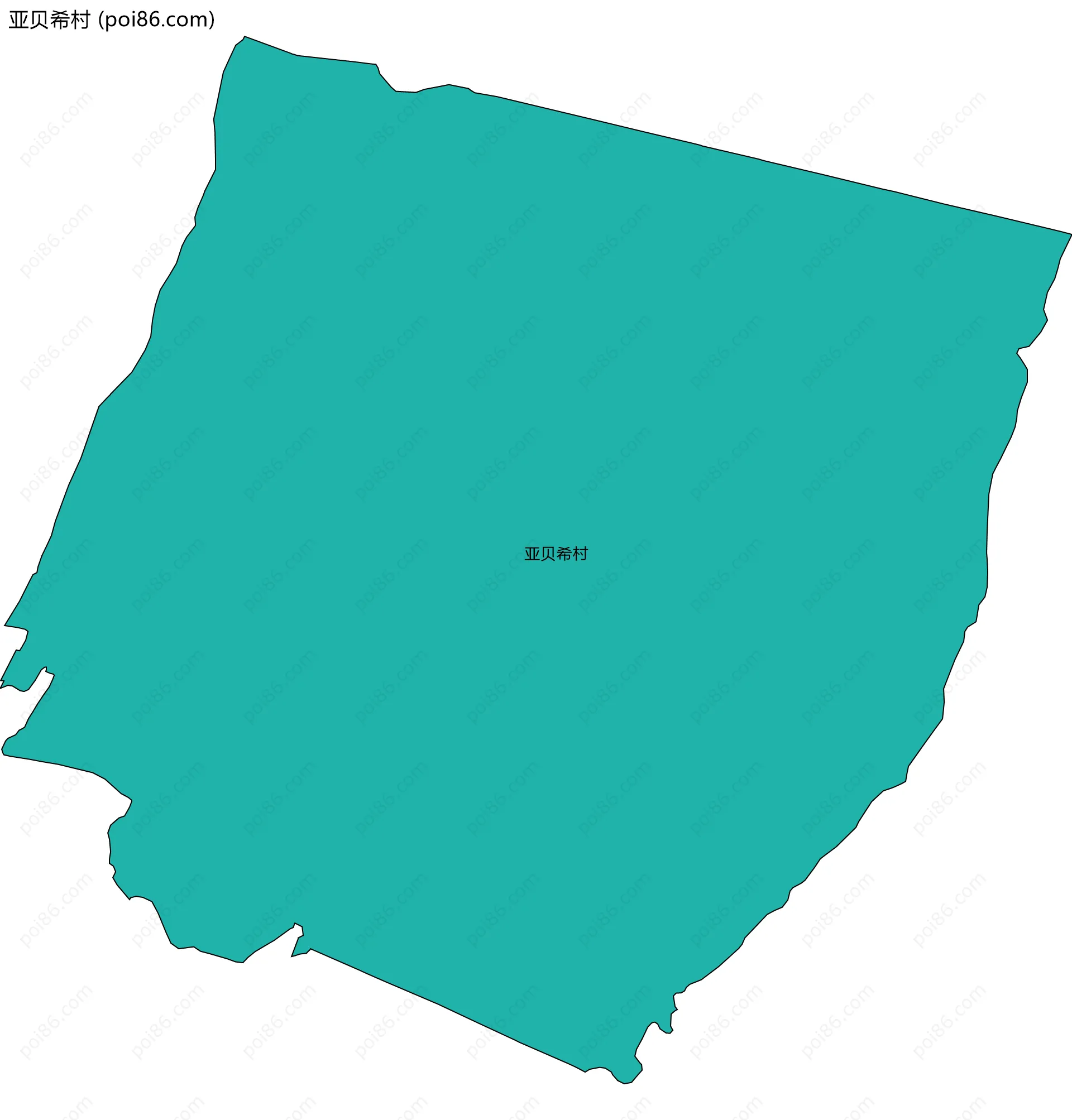 亚贝希村边界地图