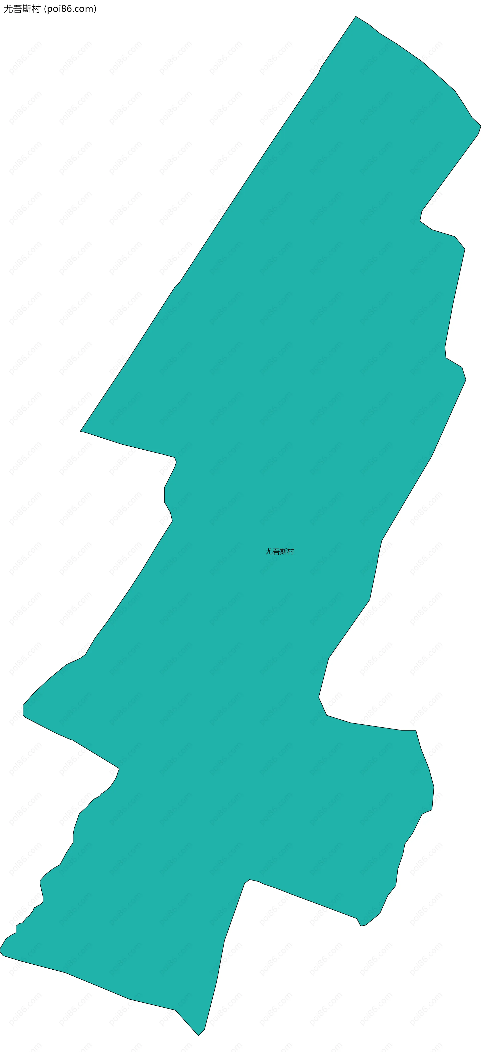 尤吾斯村边界地图