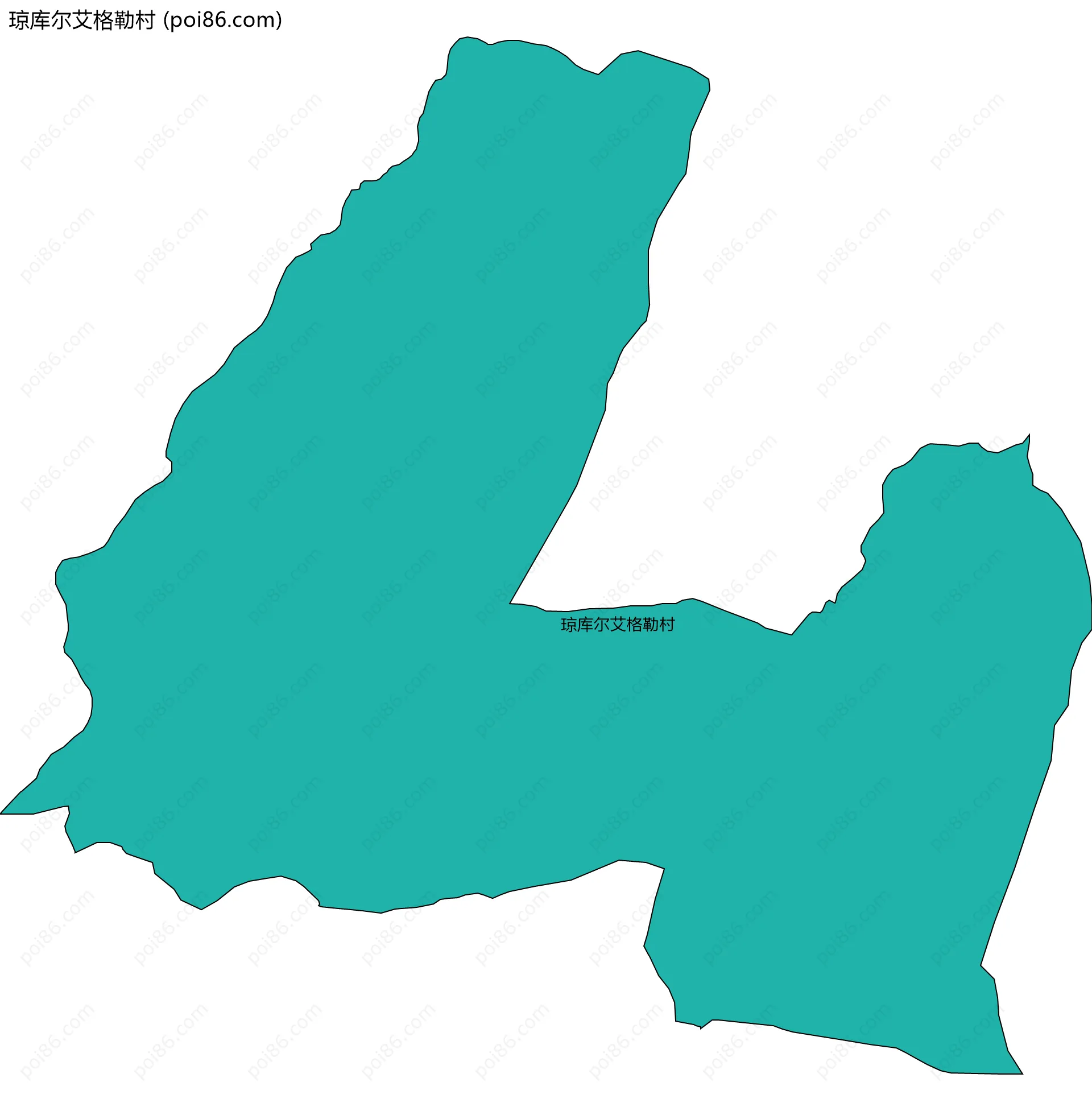 琼库尔艾格勒村边界地图