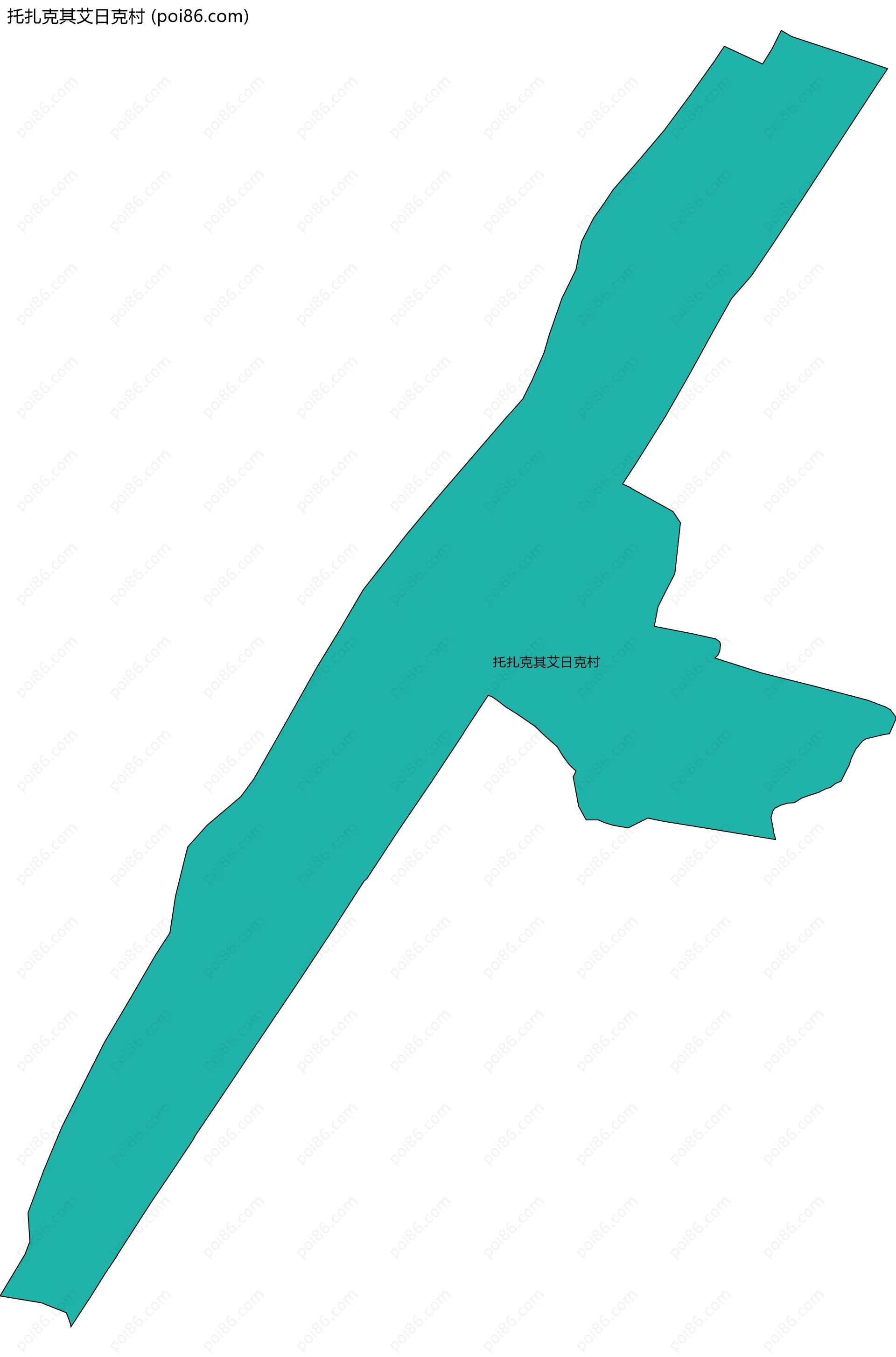托扎克其艾日克村边界地图