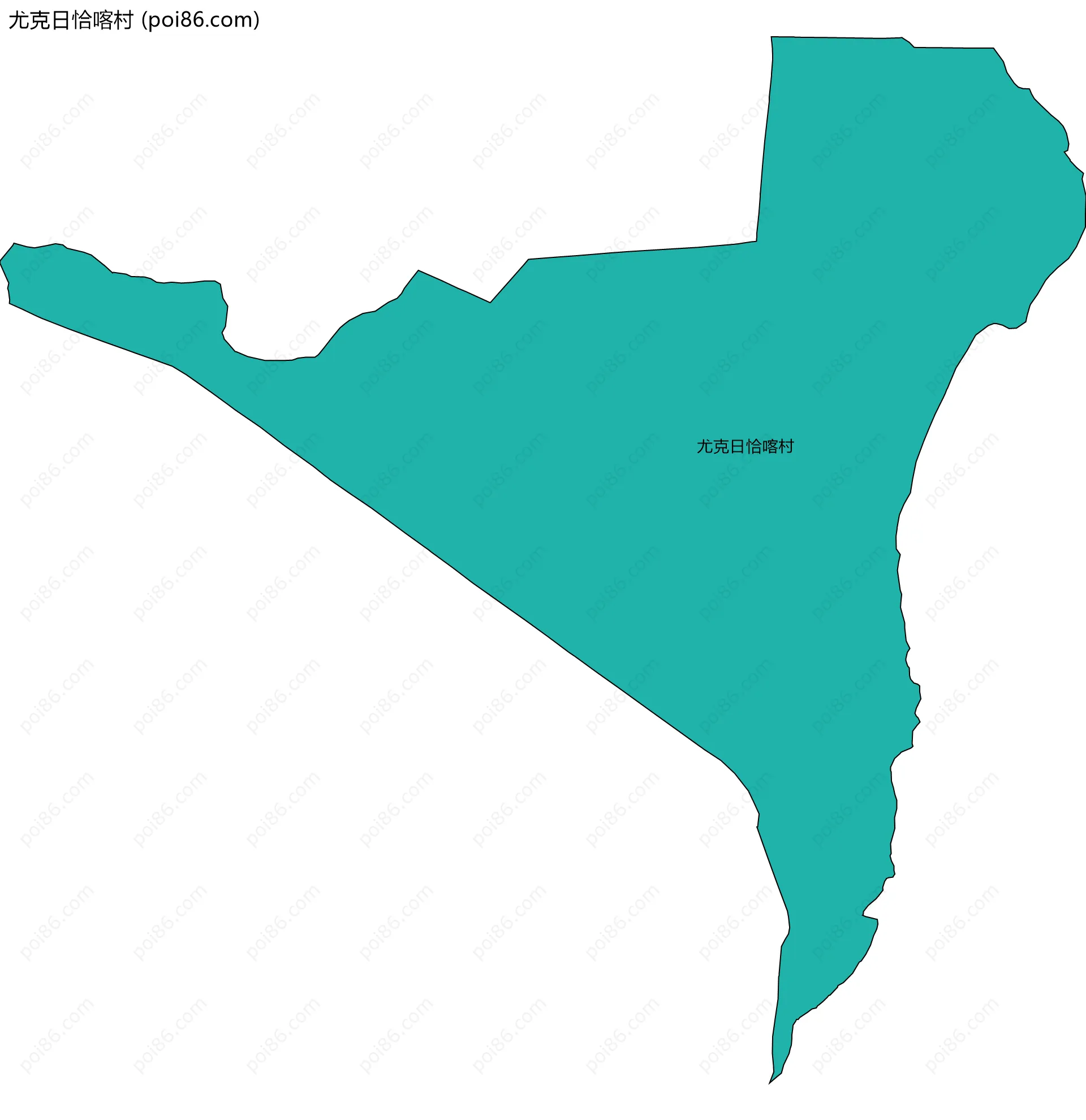 尤克日恰喀村边界地图