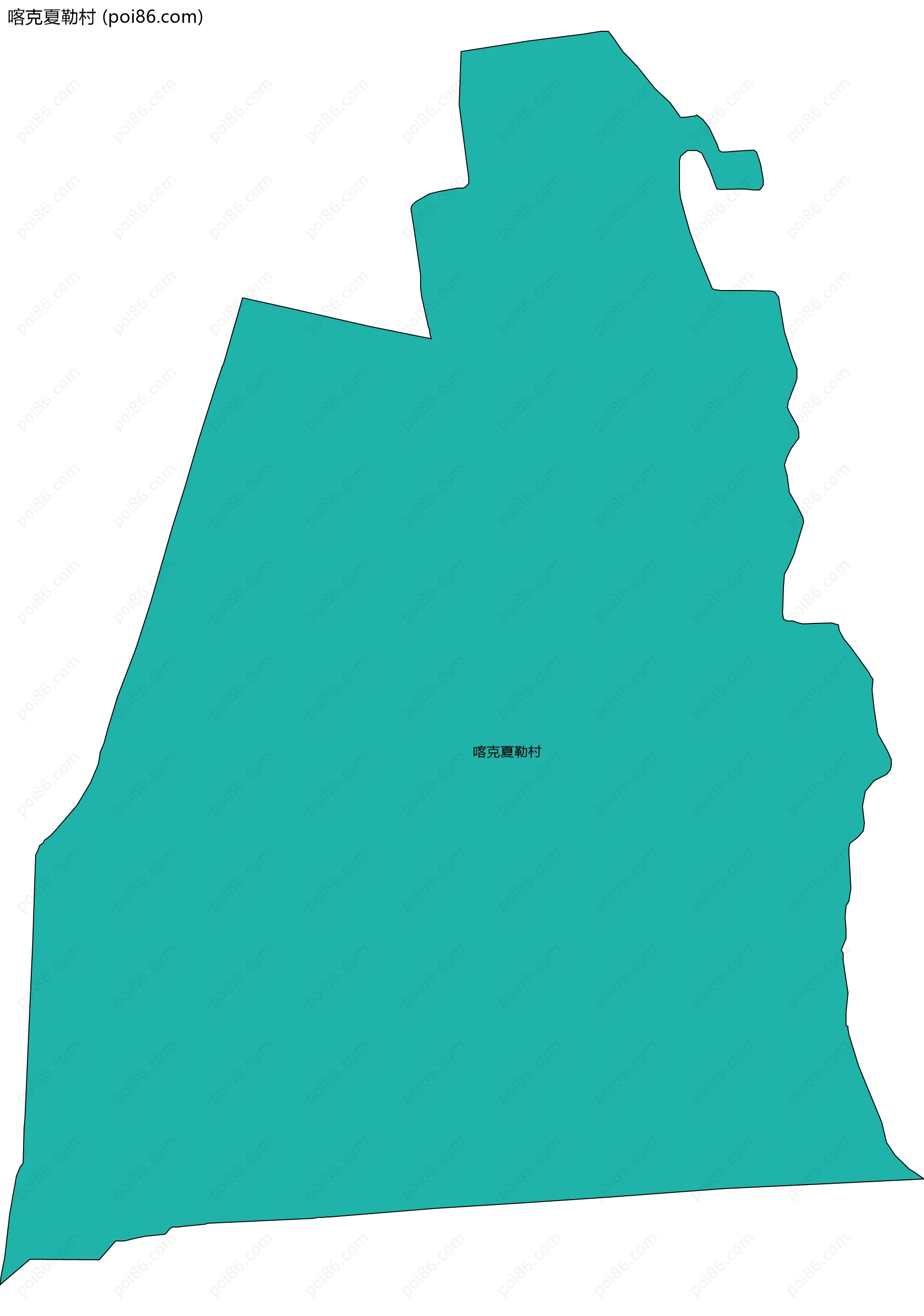 喀克夏勒村边界地图