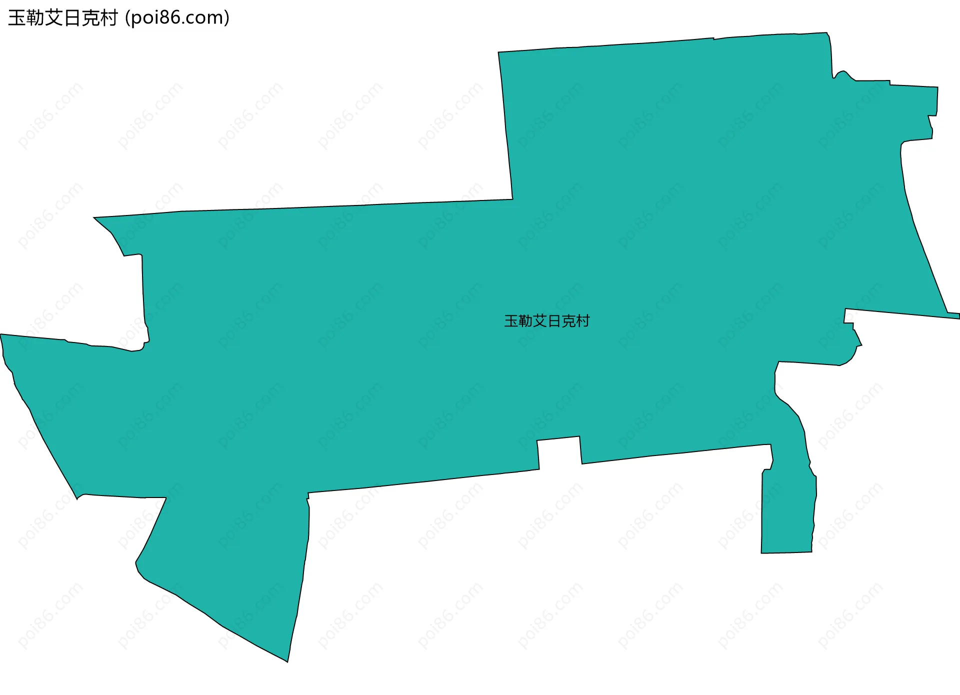 玉勒艾日克村边界地图