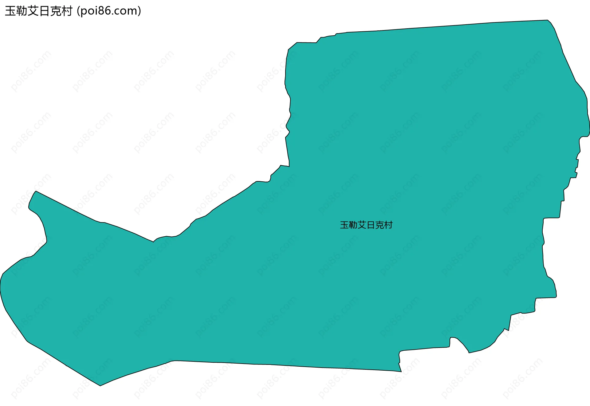 玉勒艾日克村边界地图