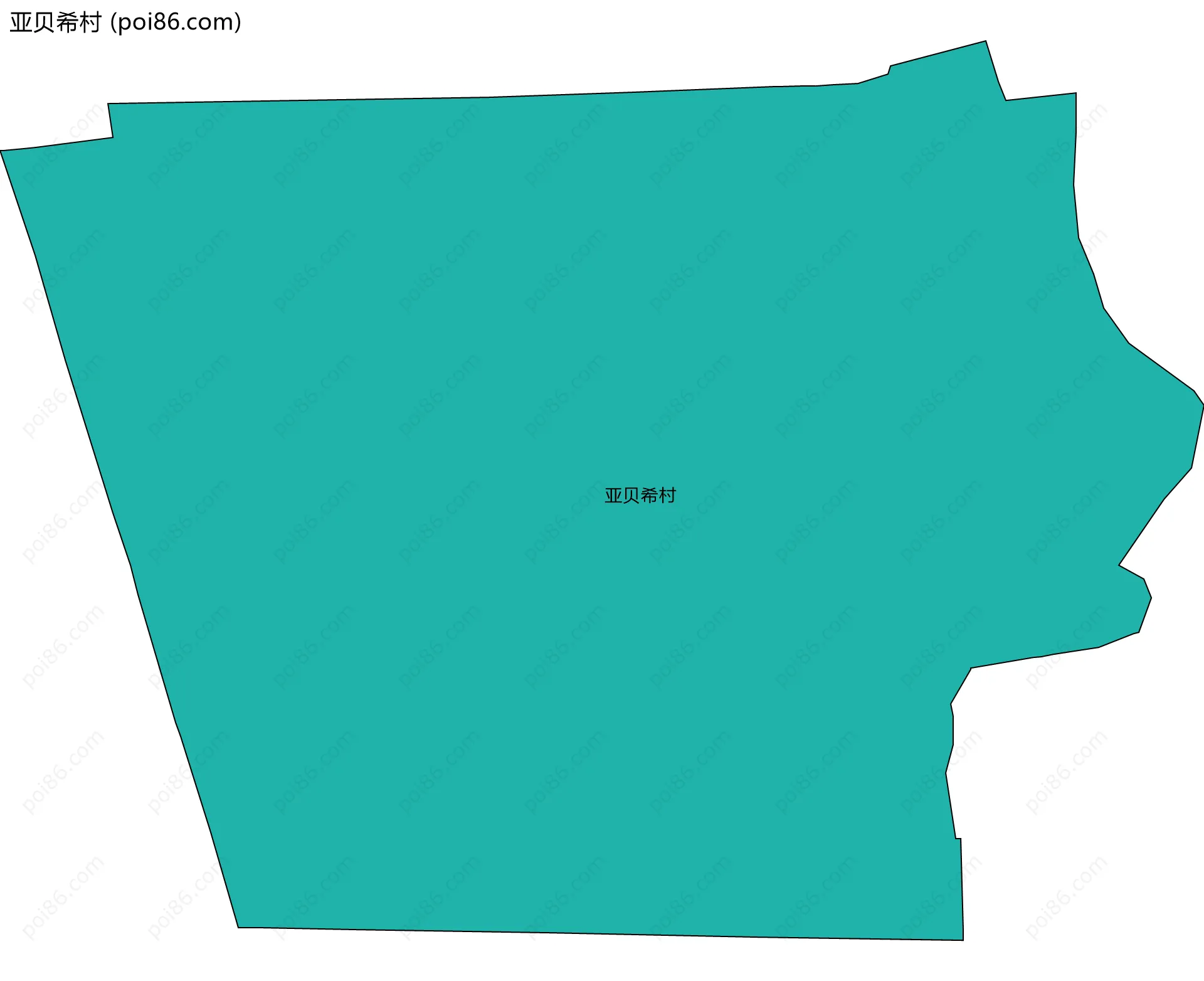 亚贝希村边界地图