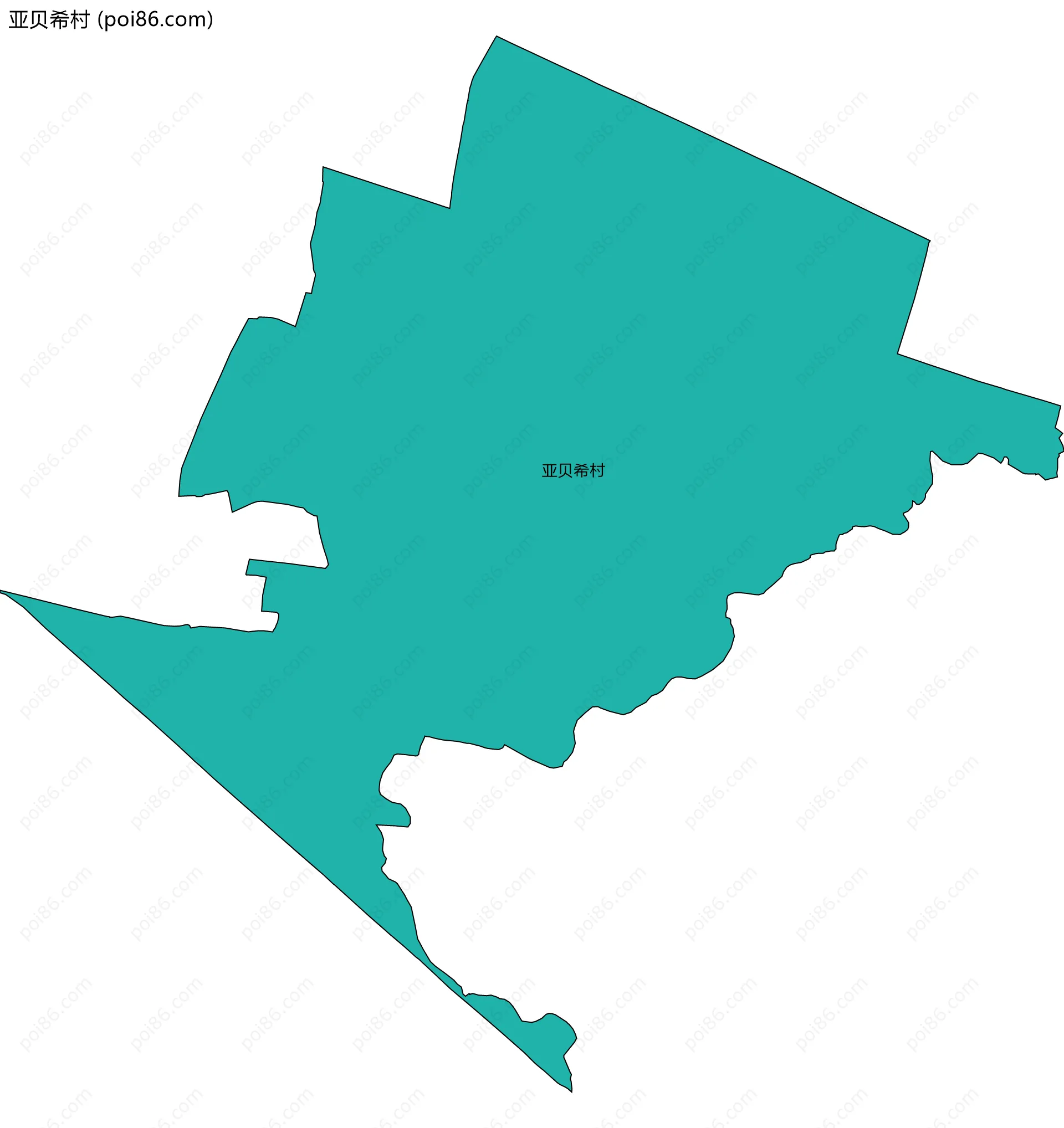 亚贝希村边界地图